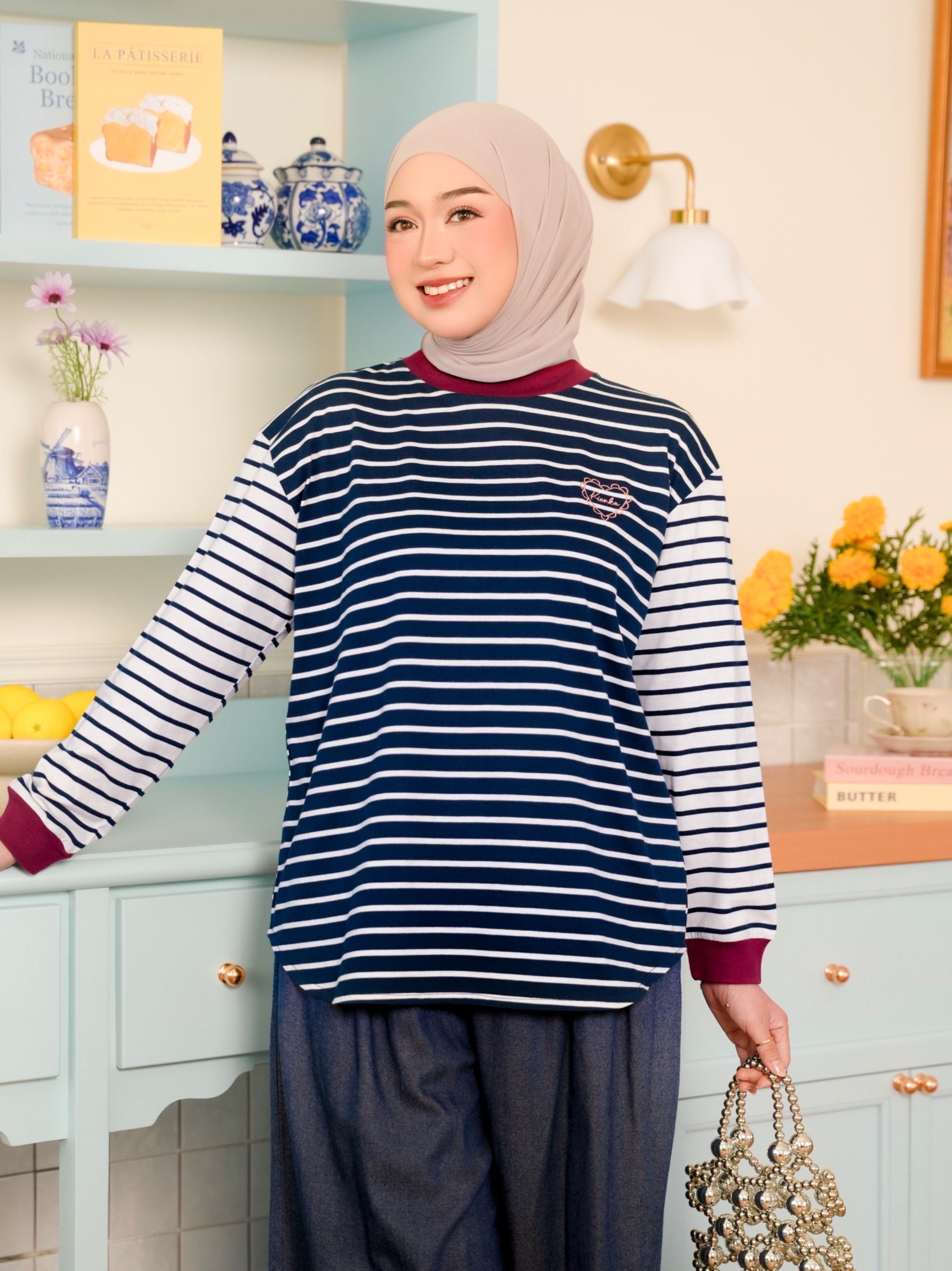 Sera Stripe Longsleeve Navy