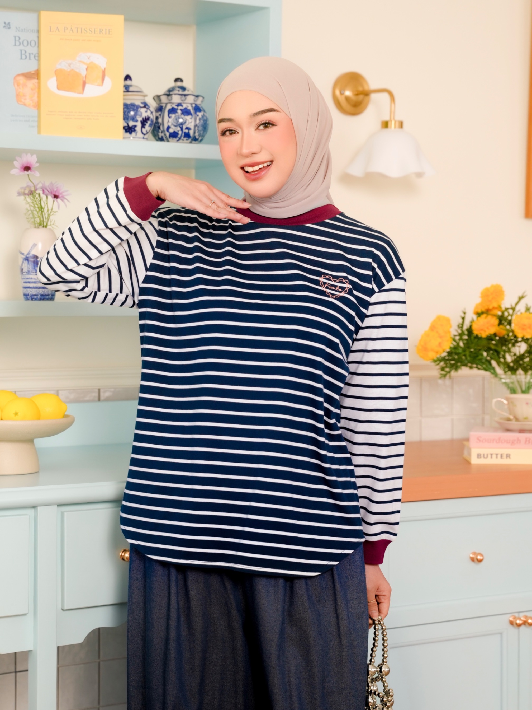 Sera Stripe Longsleeve Navy