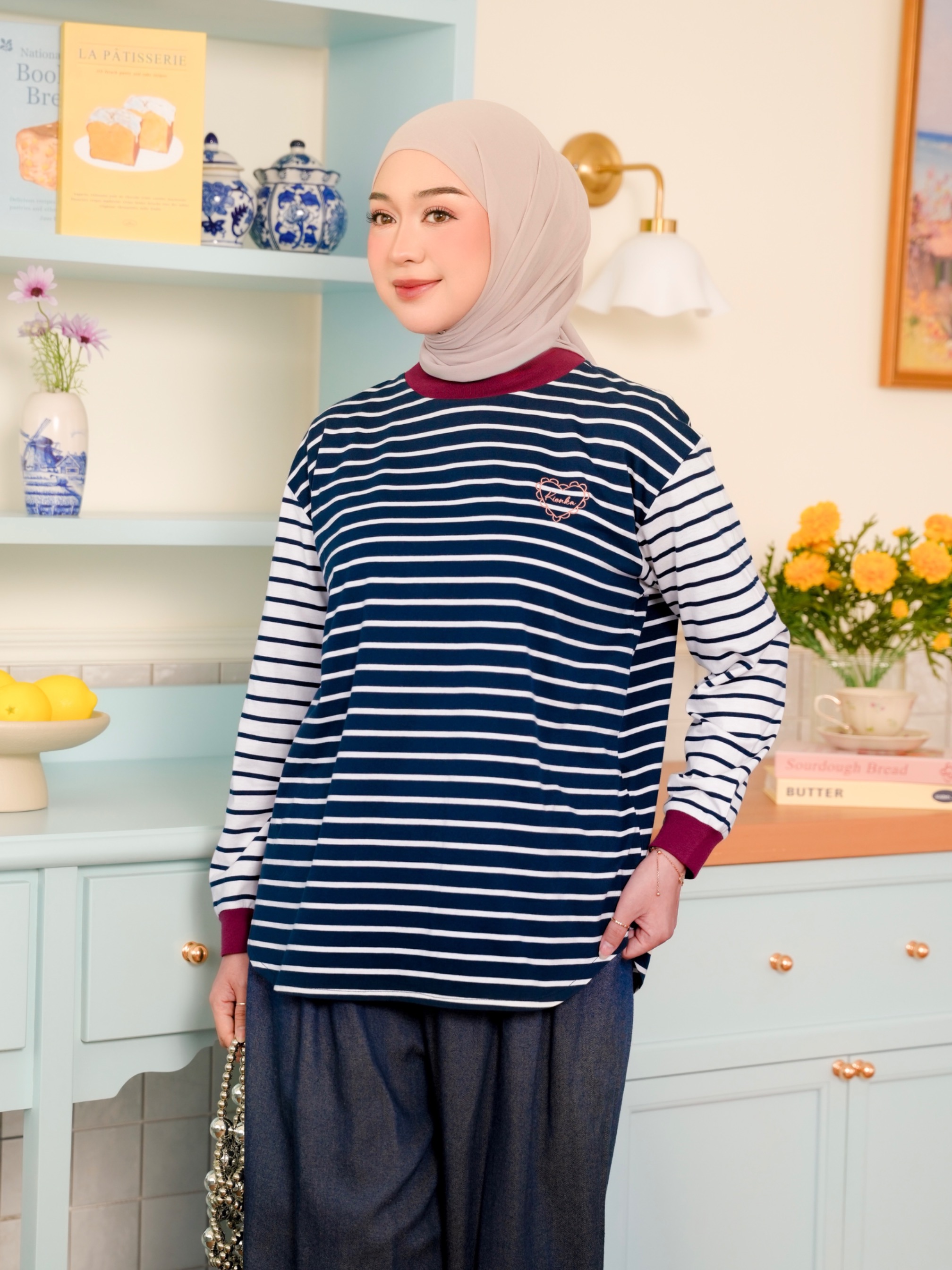 Sera Stripe Longsleeve Navy