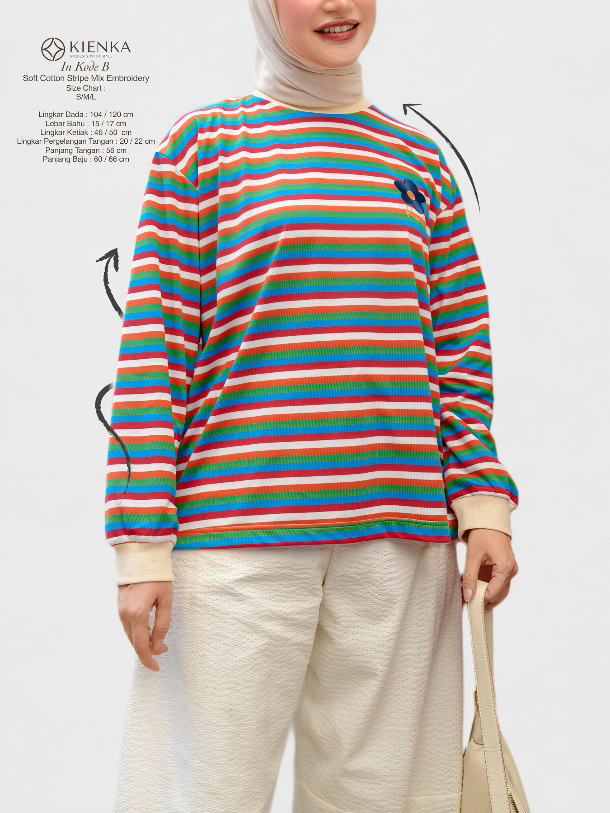 Poppy Stripe Longsleeve Kode B