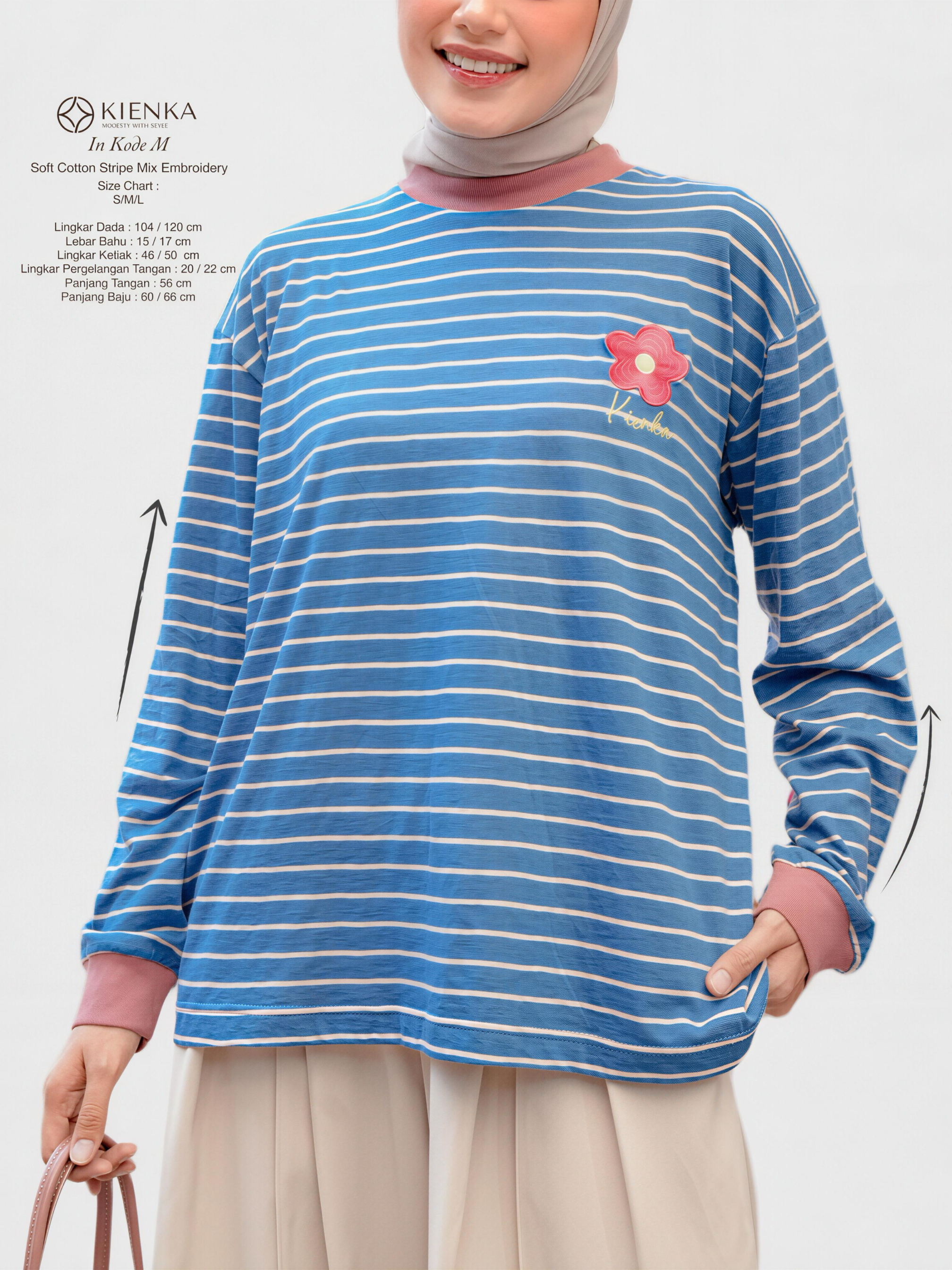 Poppy Stripe Longsleeve Kode M