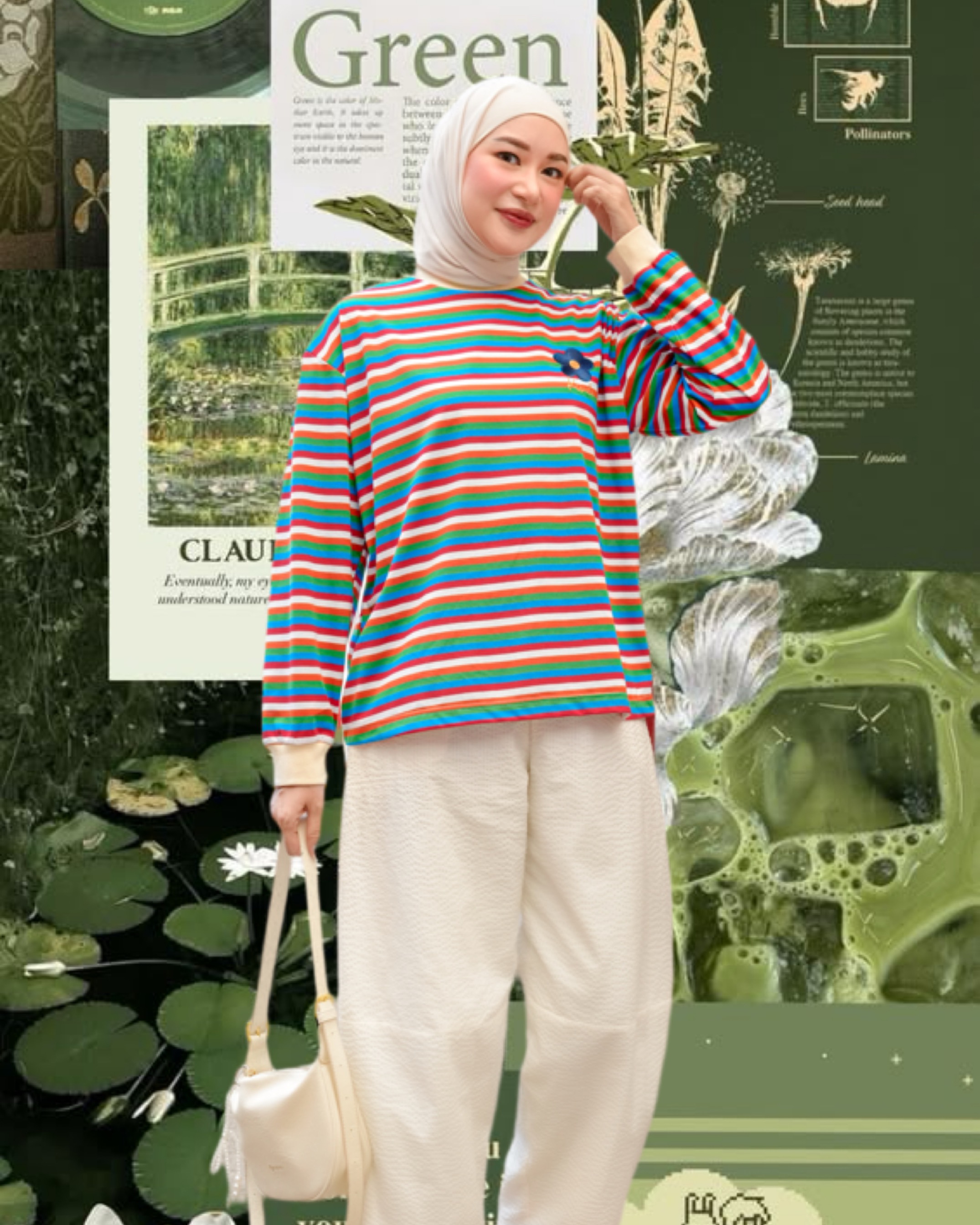 Poppy Stripe Longsleeve Kode B