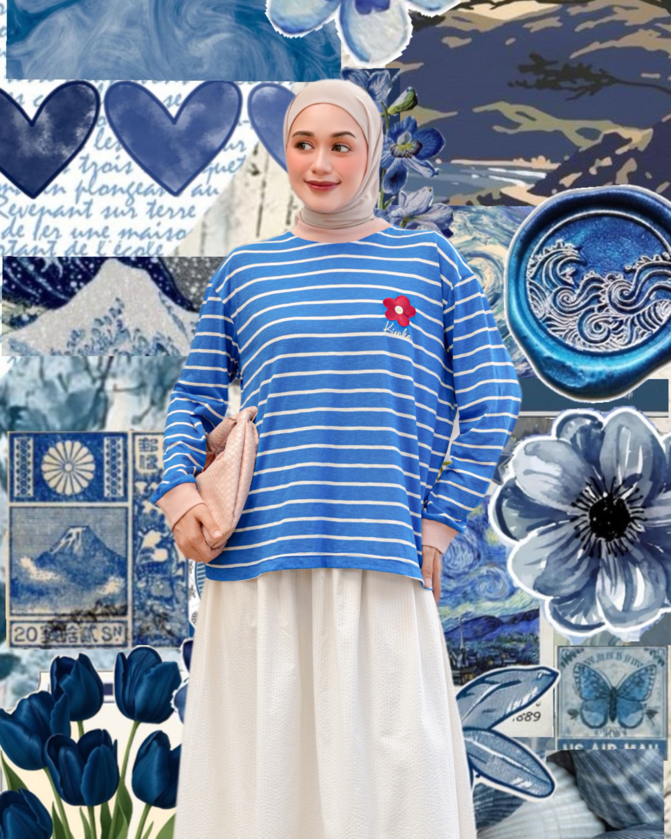Poppy Stripe Longsleeve Kode C
