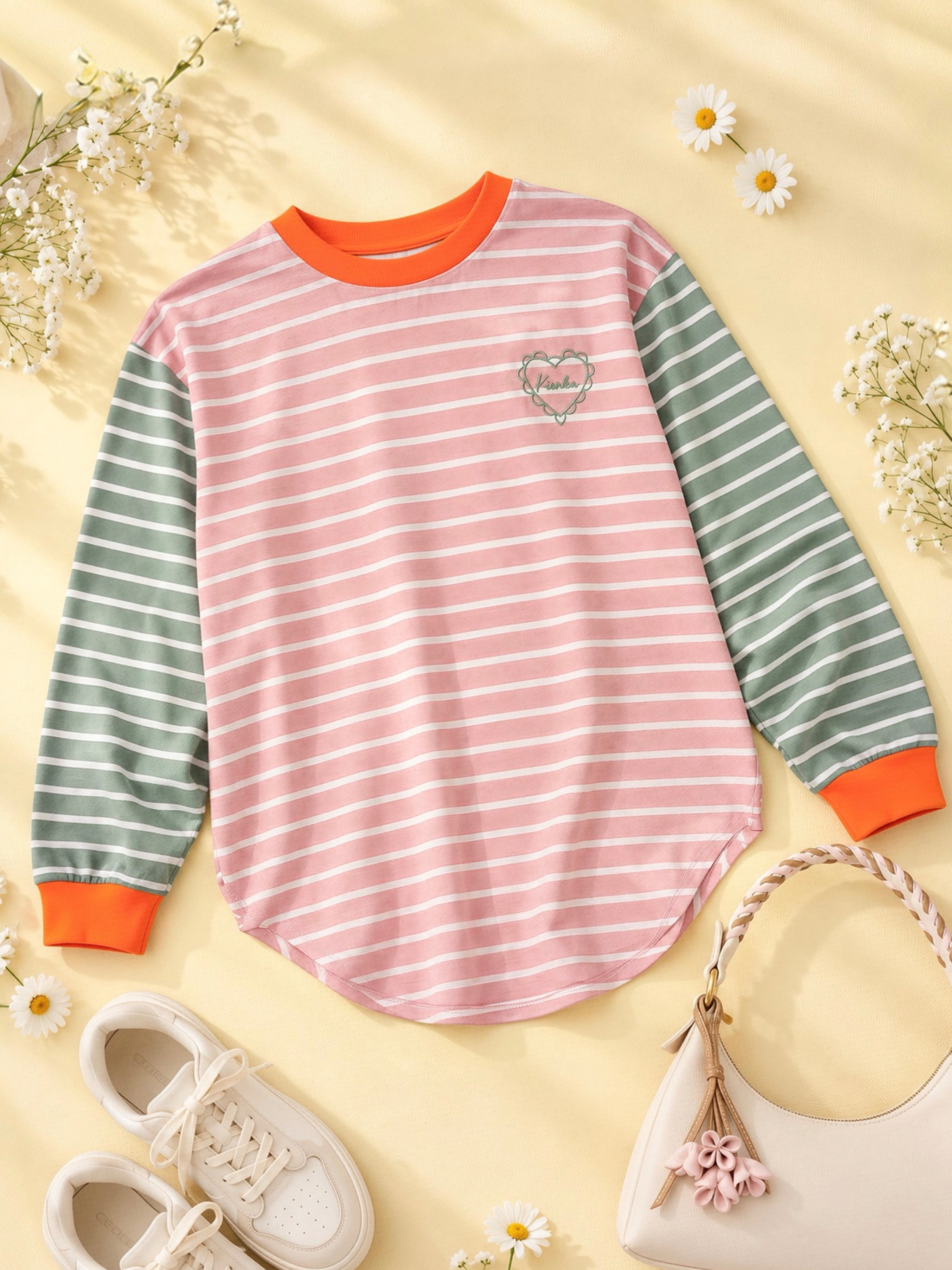 Sera Stripe Longsleeve Blush