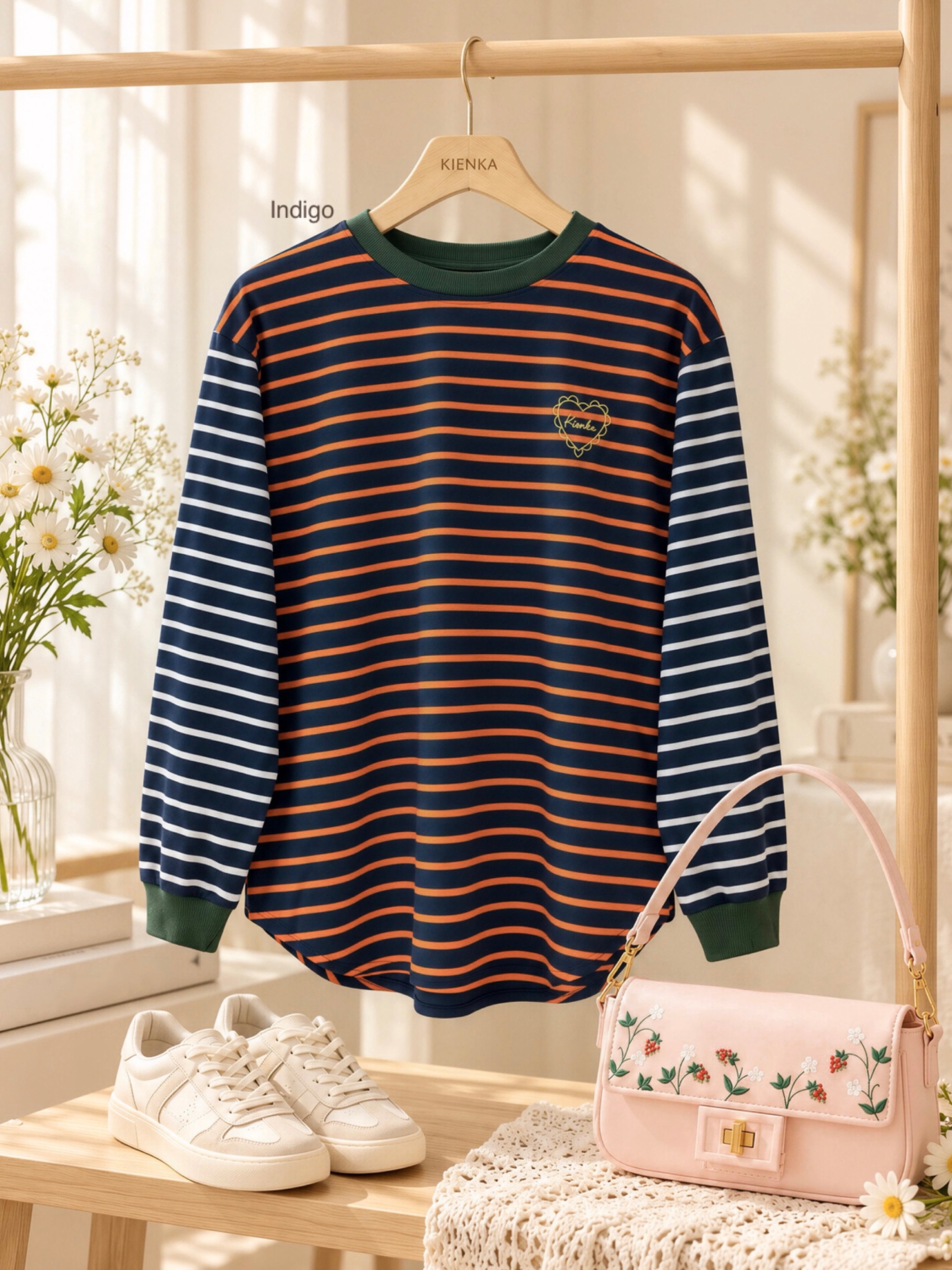 Sera Stripe Longsleeve Indigo
