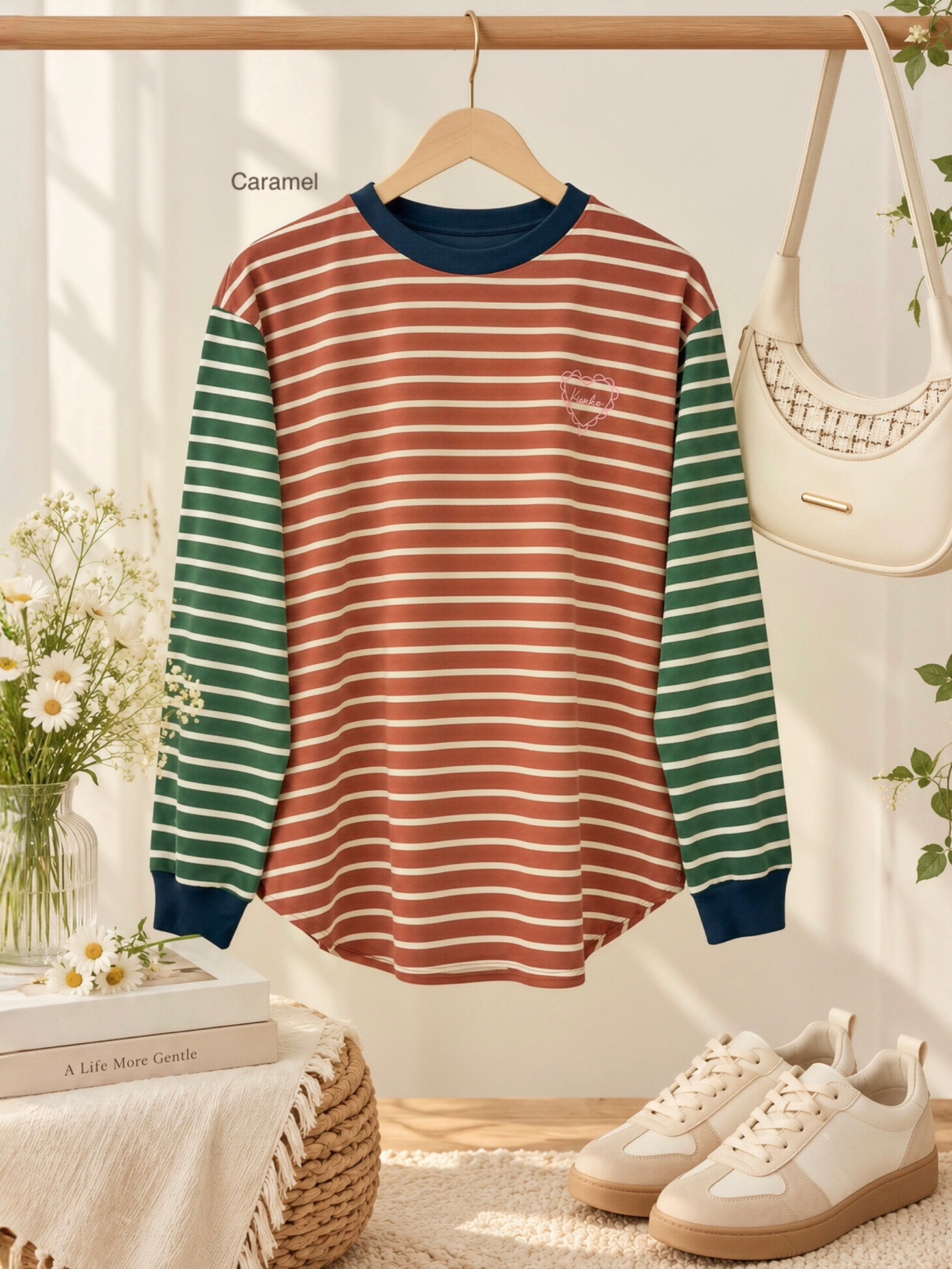 Sera Stripe Longsleeve Caramel