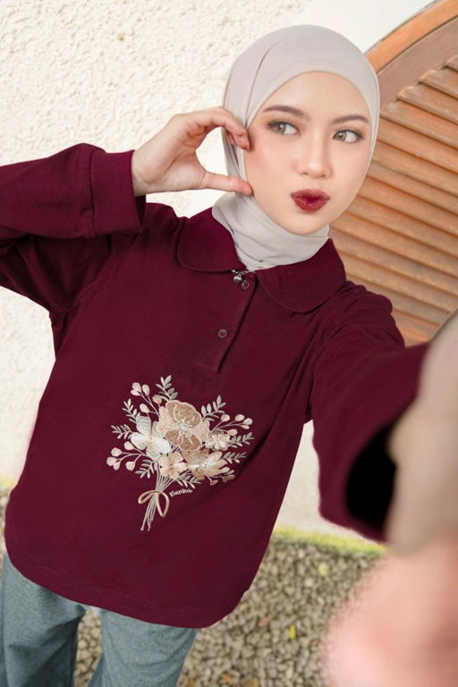 Image of Kiyo Shirt Maroon