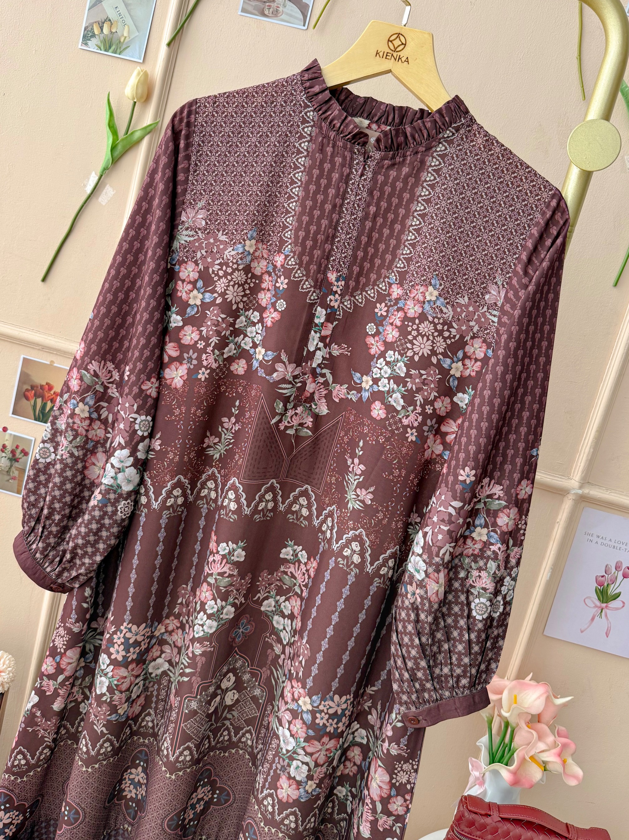 Aurelie Dress Mahogany