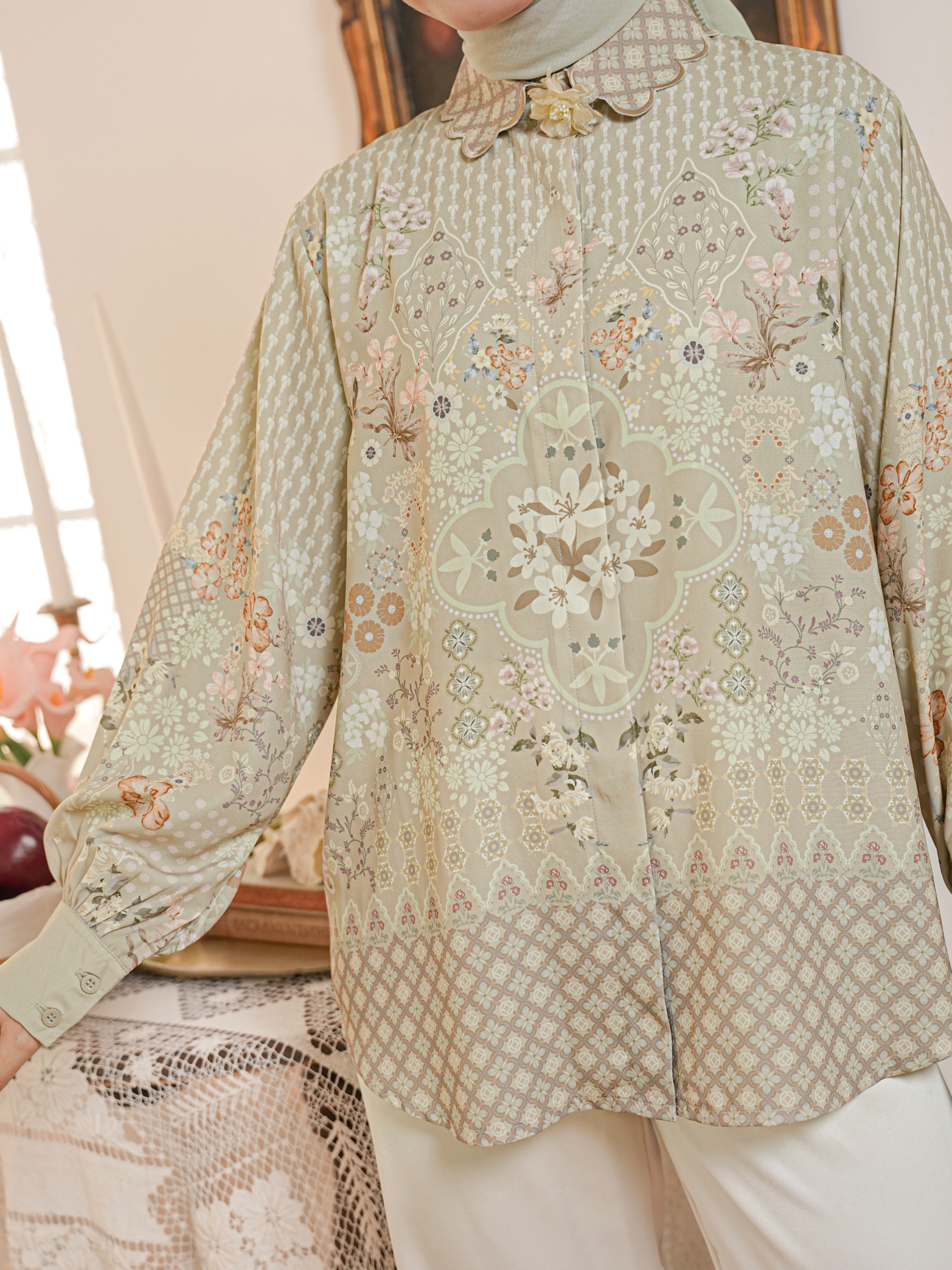 Aurelie Blouse Sage