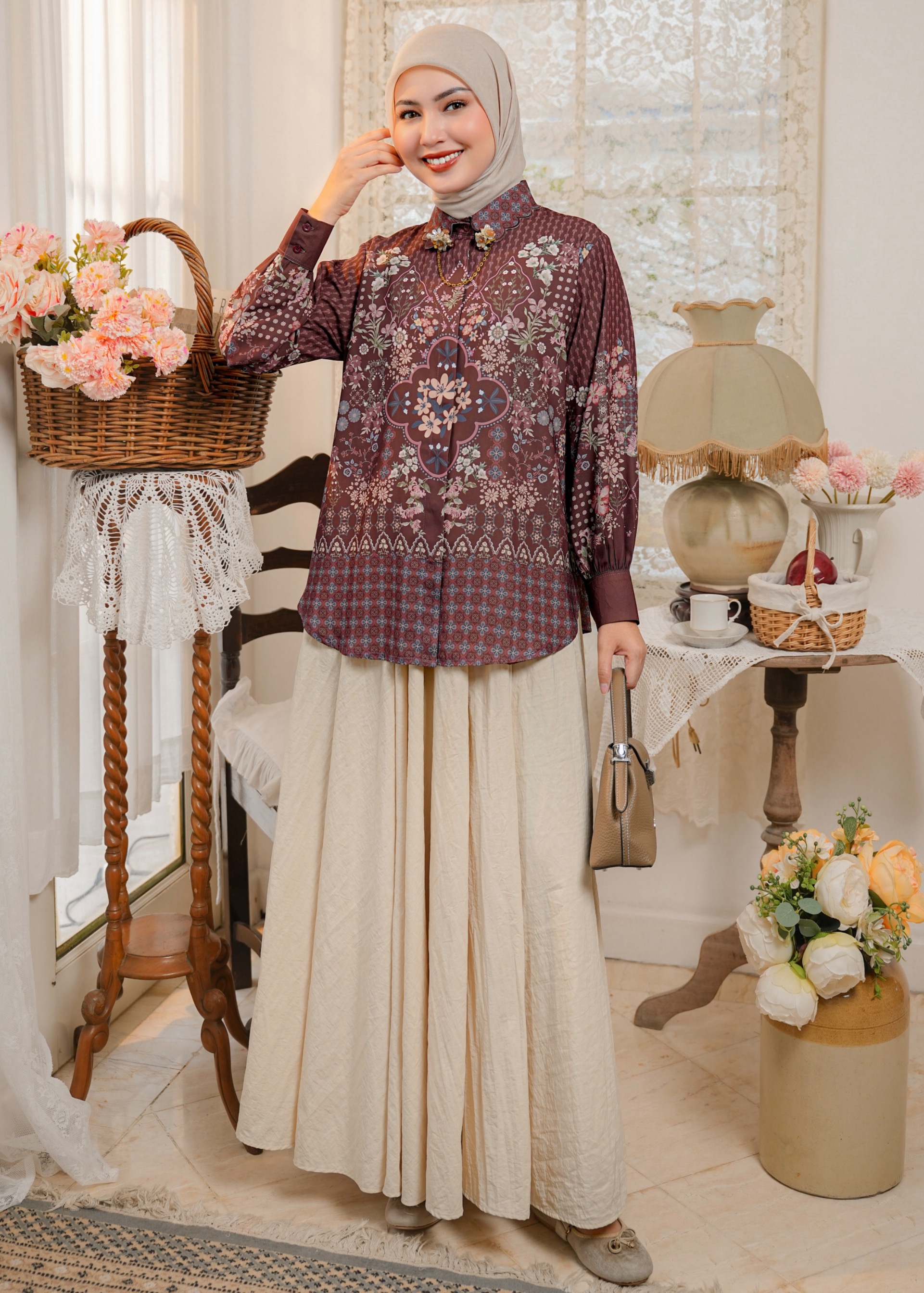 Aurelie Blouse Mahogany
