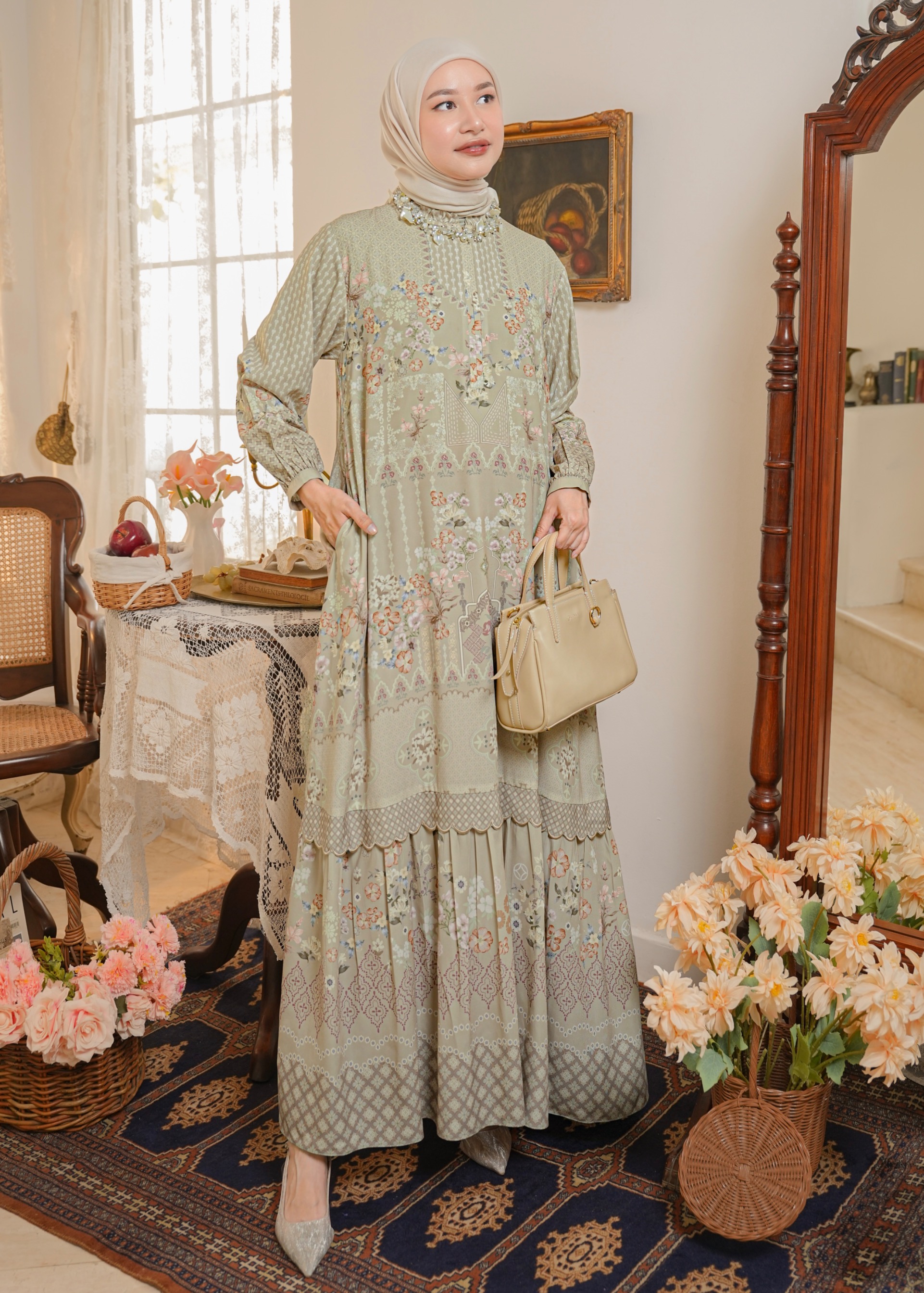 Aurelie Dress Sage