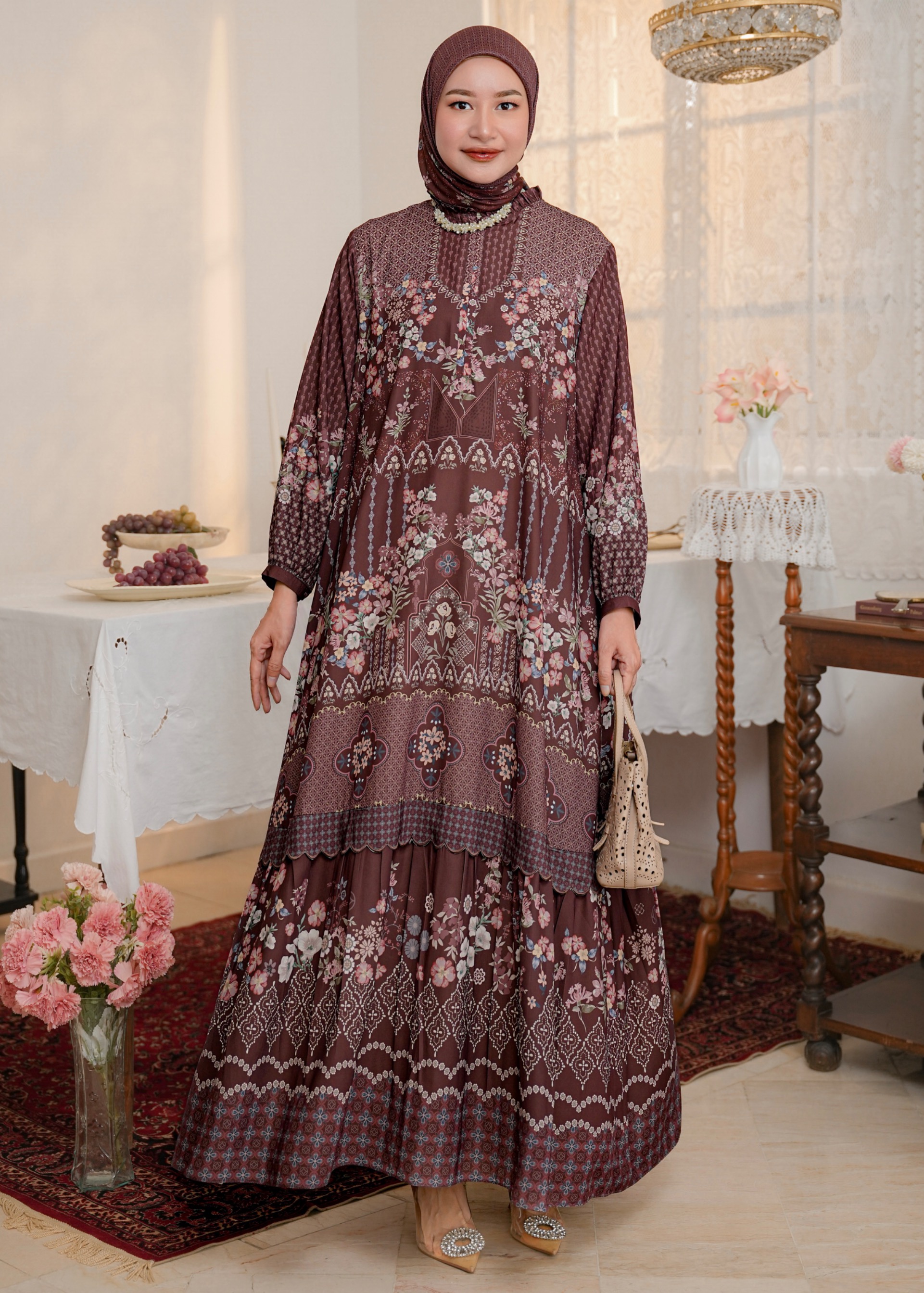 Aurelie Dress Mahogany