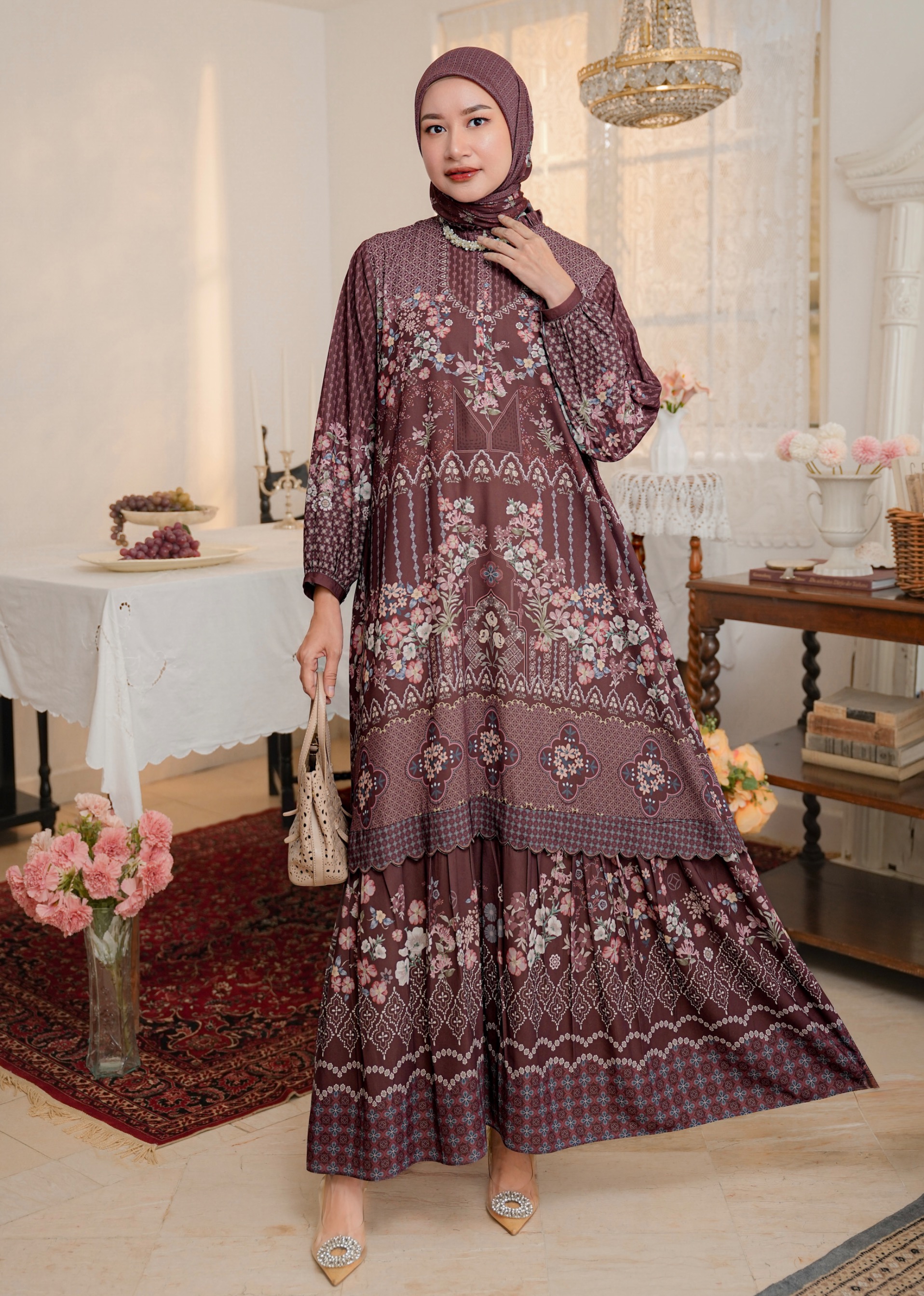 Aurelie Dress Mahogany