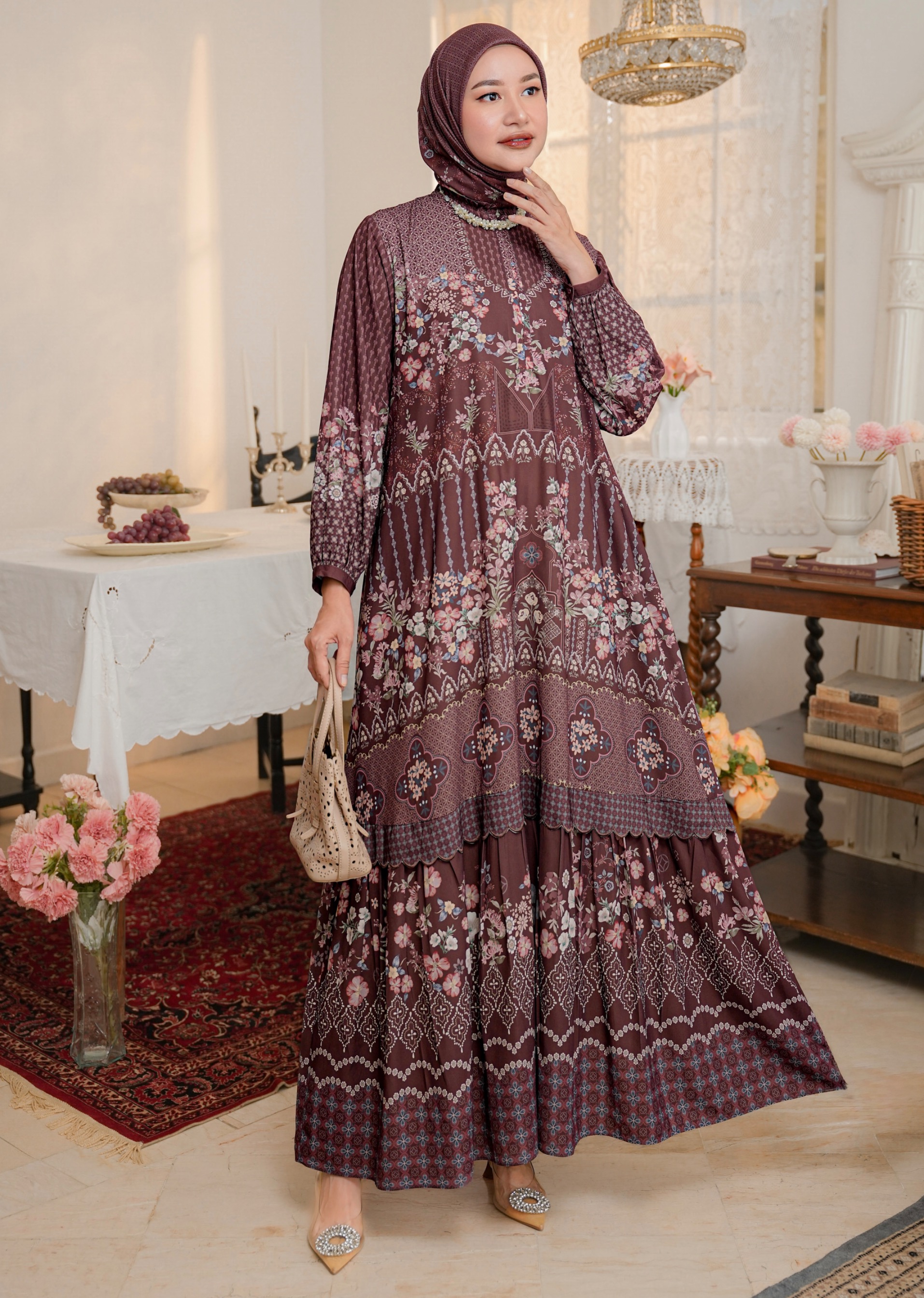 Aurelie Dress Mahogany