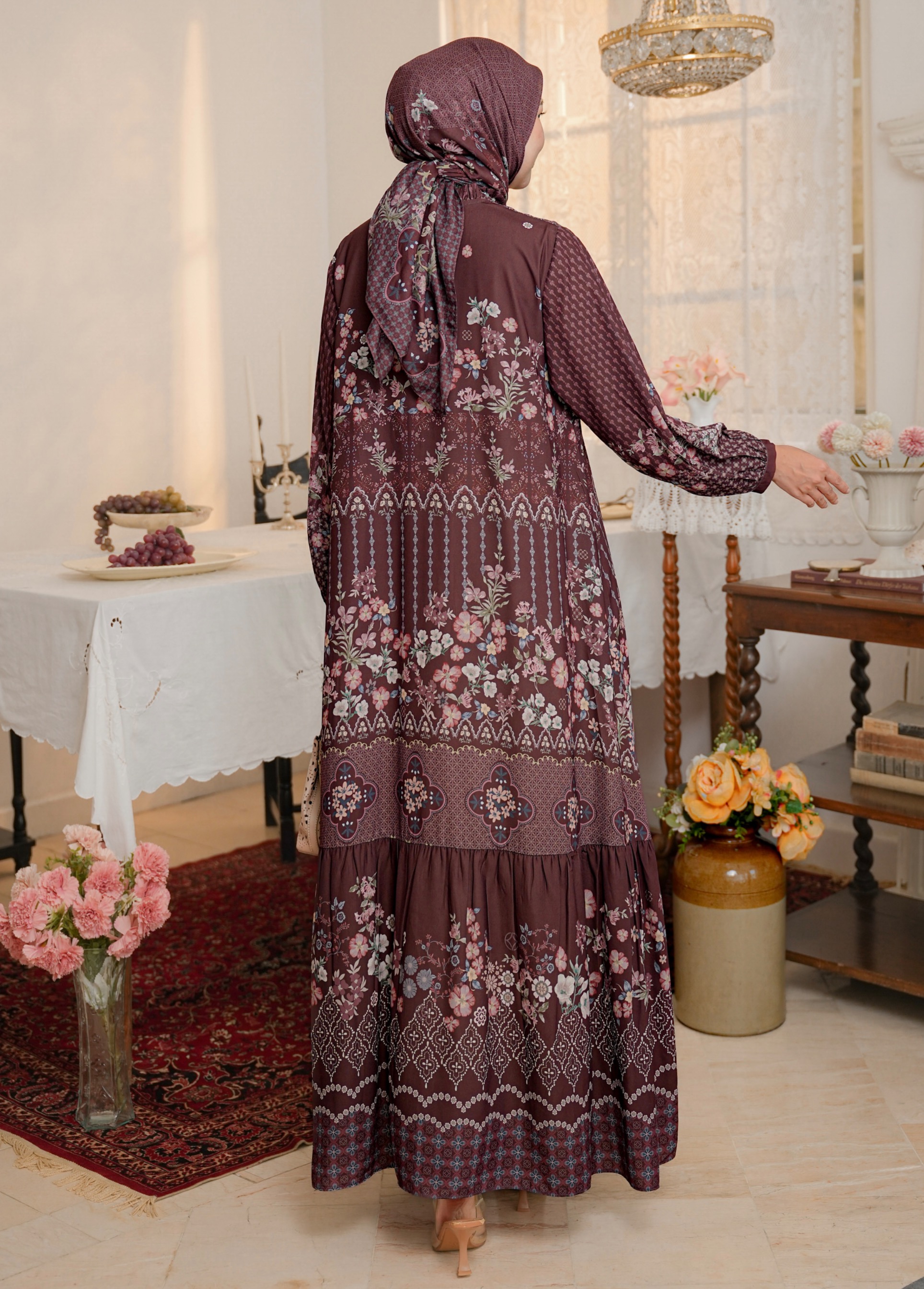 Aurelie Dress Mahogany