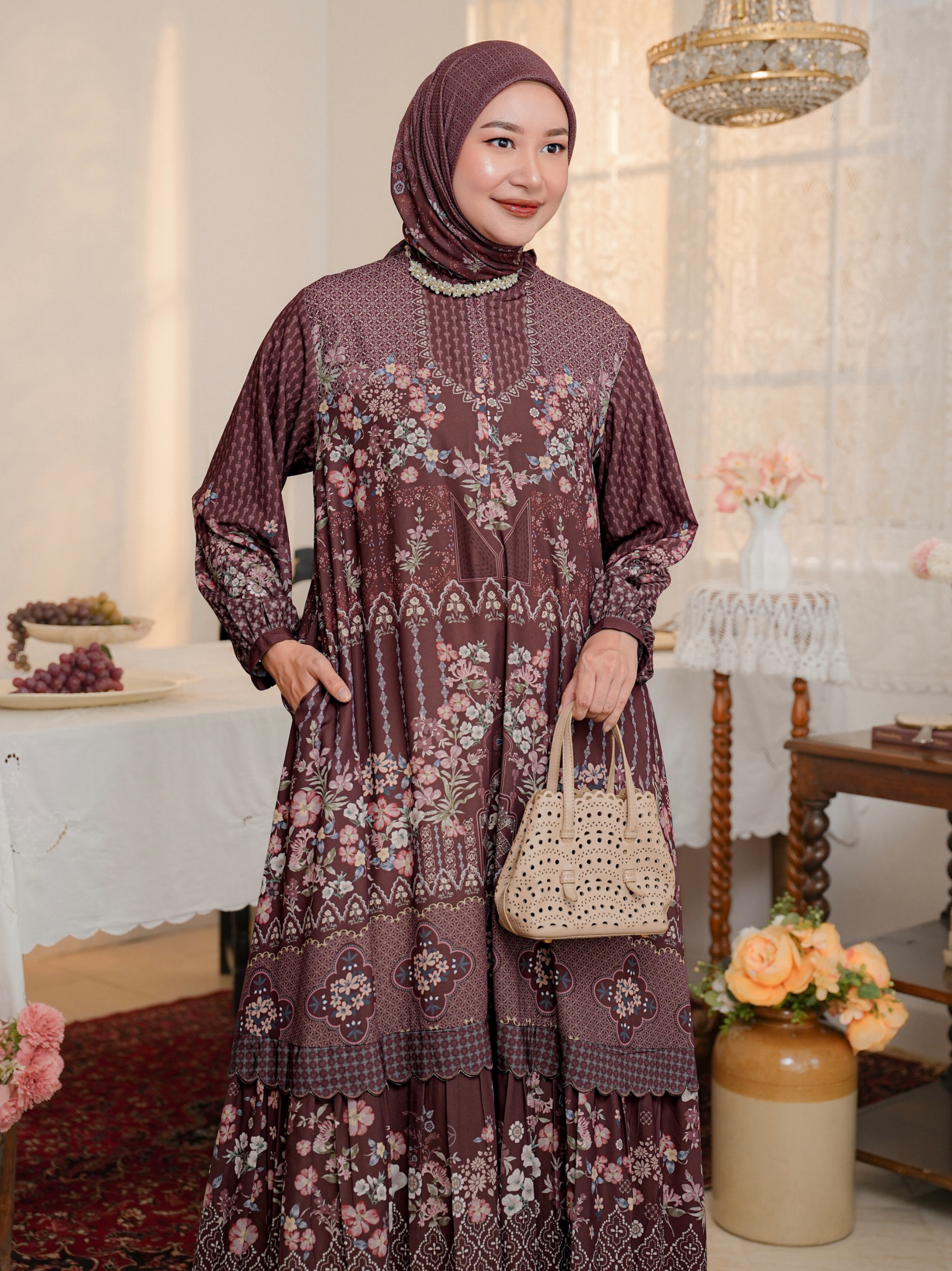 Aurelie Dress Mahogany