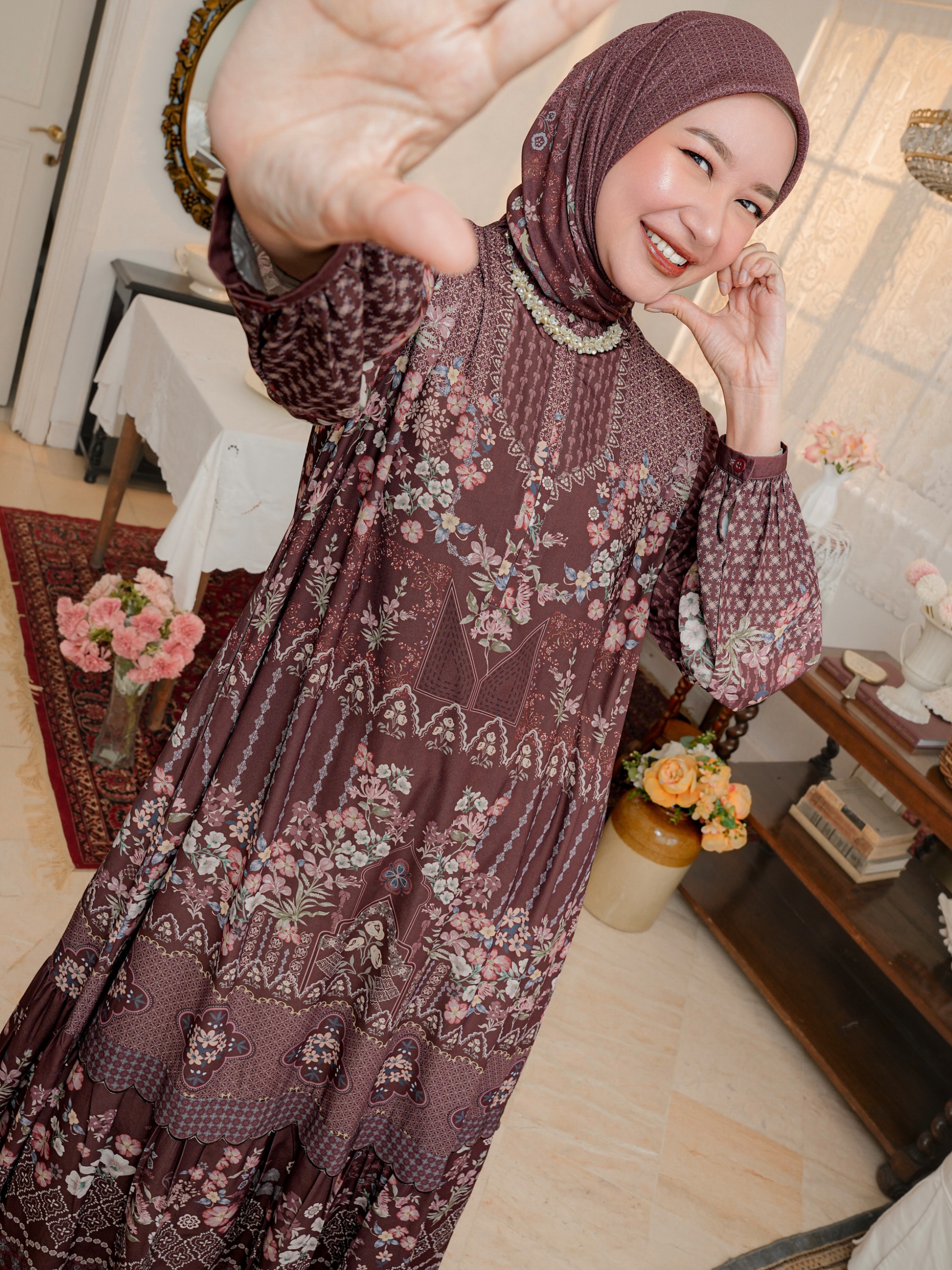 Aurelie Dress Mahogany