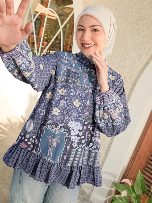 Image of Azalea Blouse Indigo