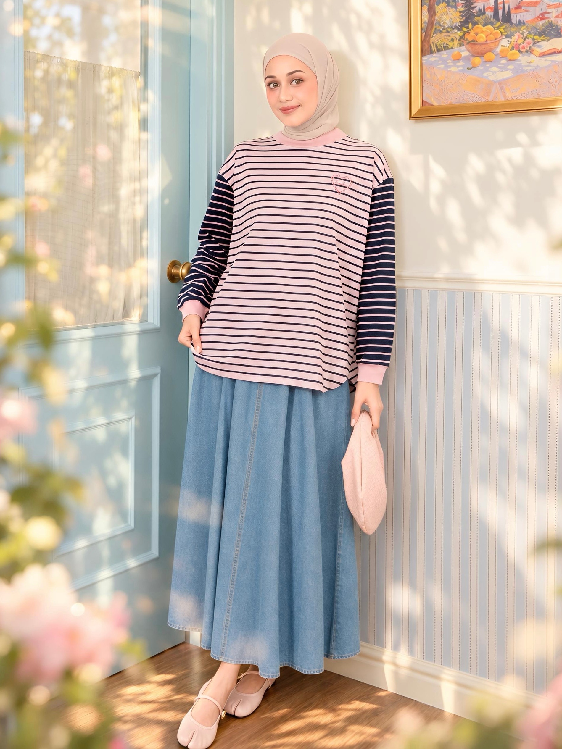 Sera Stripe Longsleeve Heather