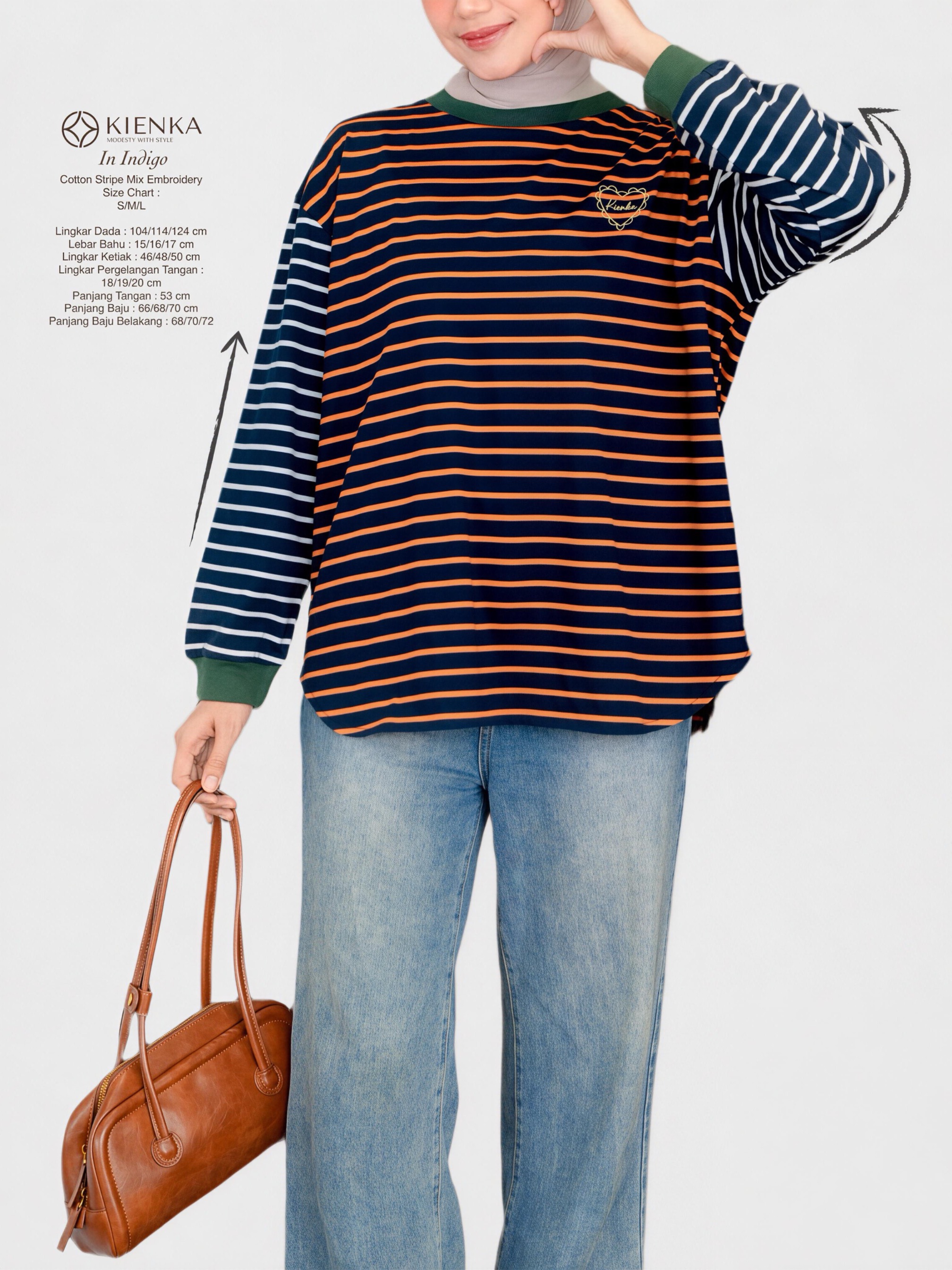 Sera Stripe Longsleeve Indigo