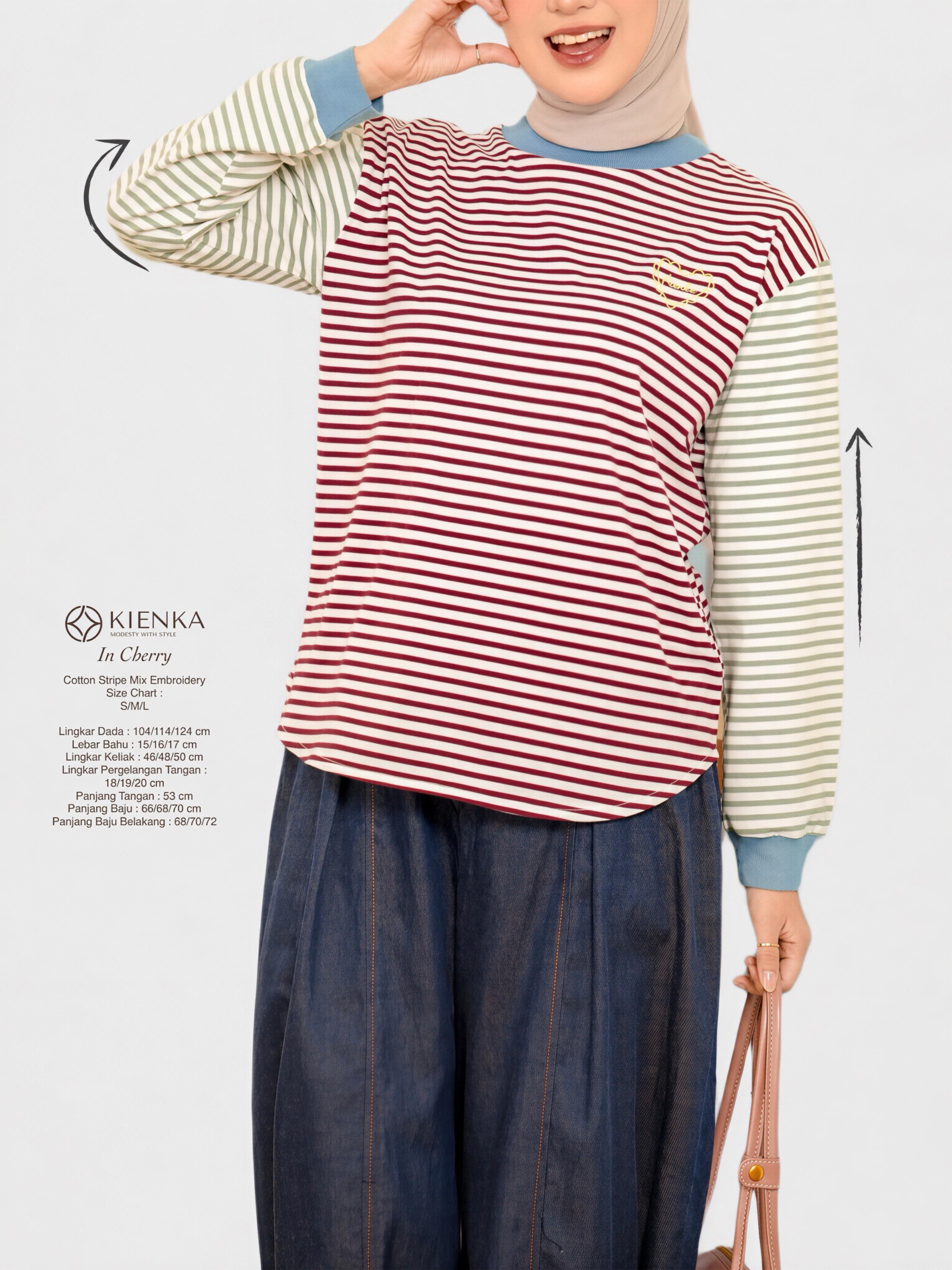Sera Stripe Longsleeve Cherry