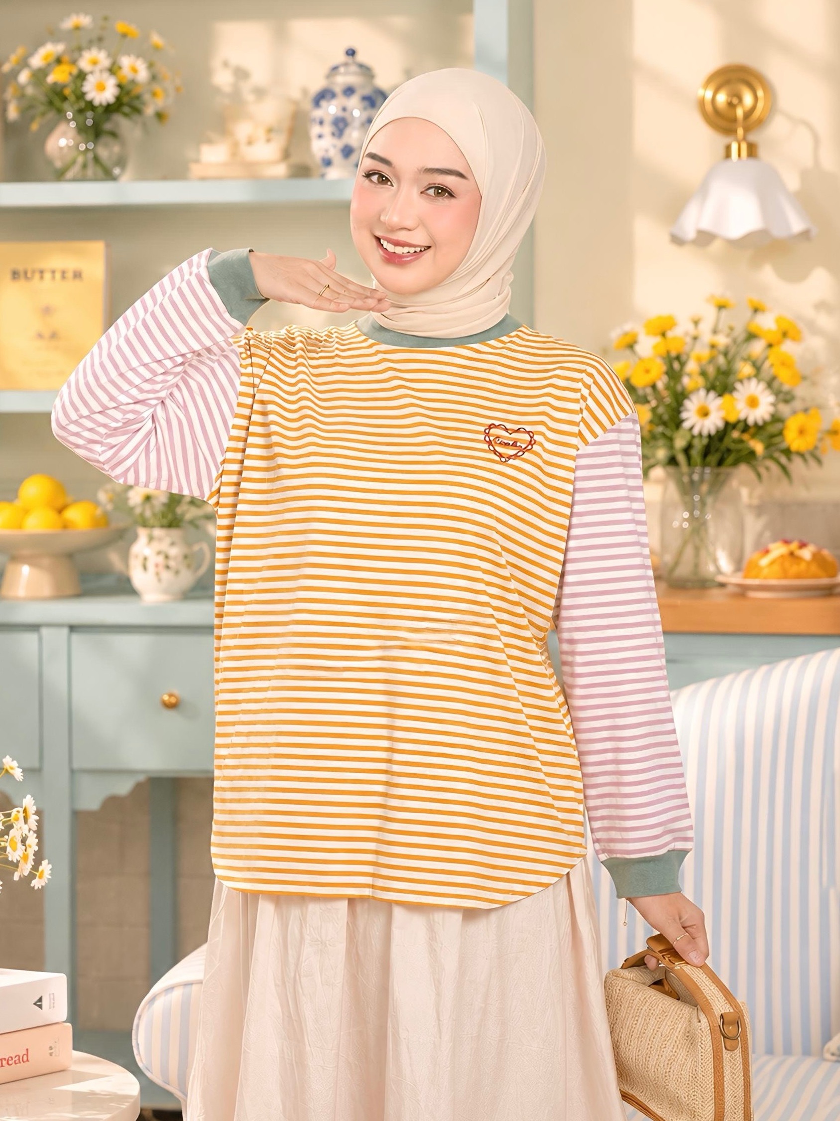 Sera Stripe Longsleeve Sunny