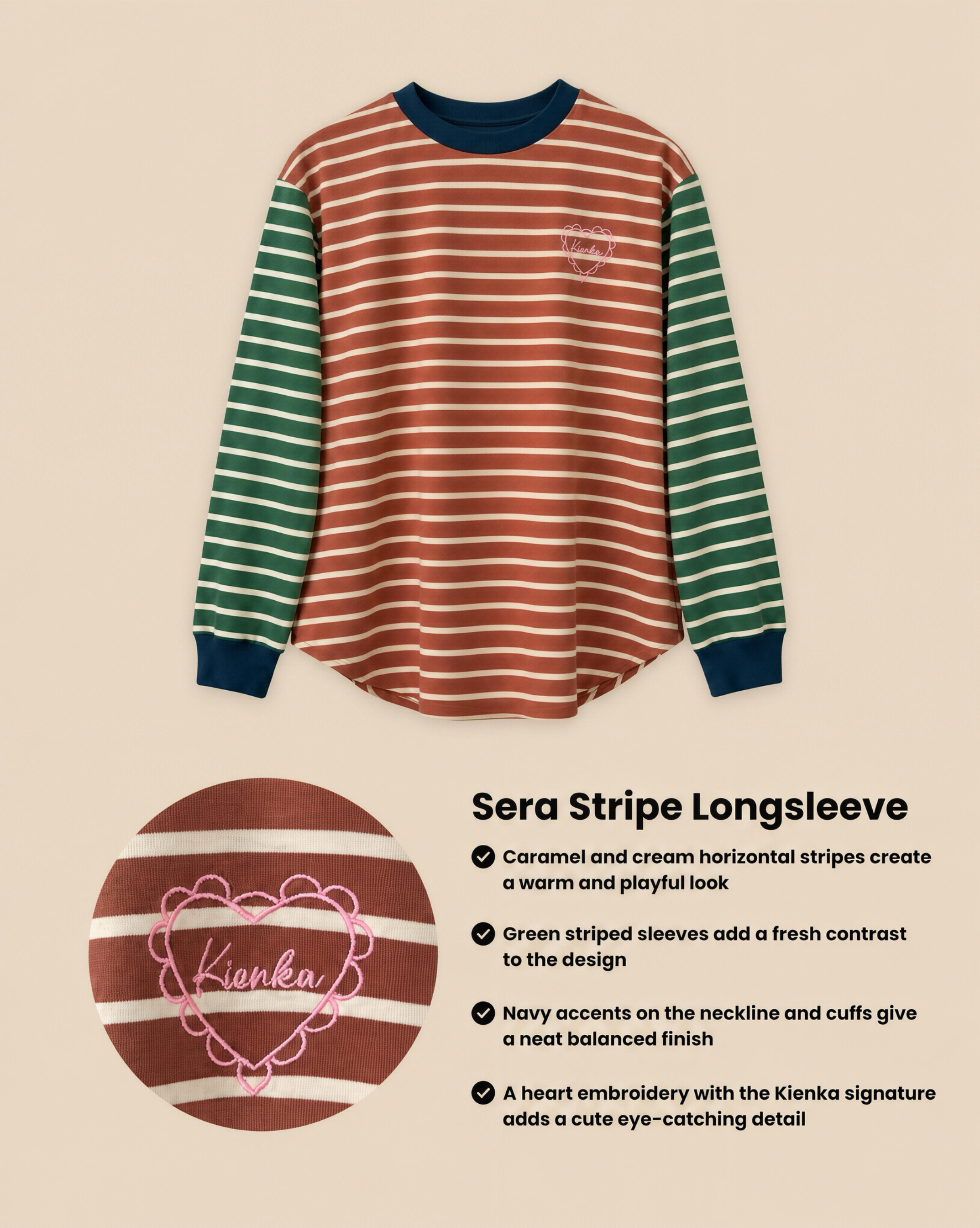 Sera Stripe Longsleeve Caramel