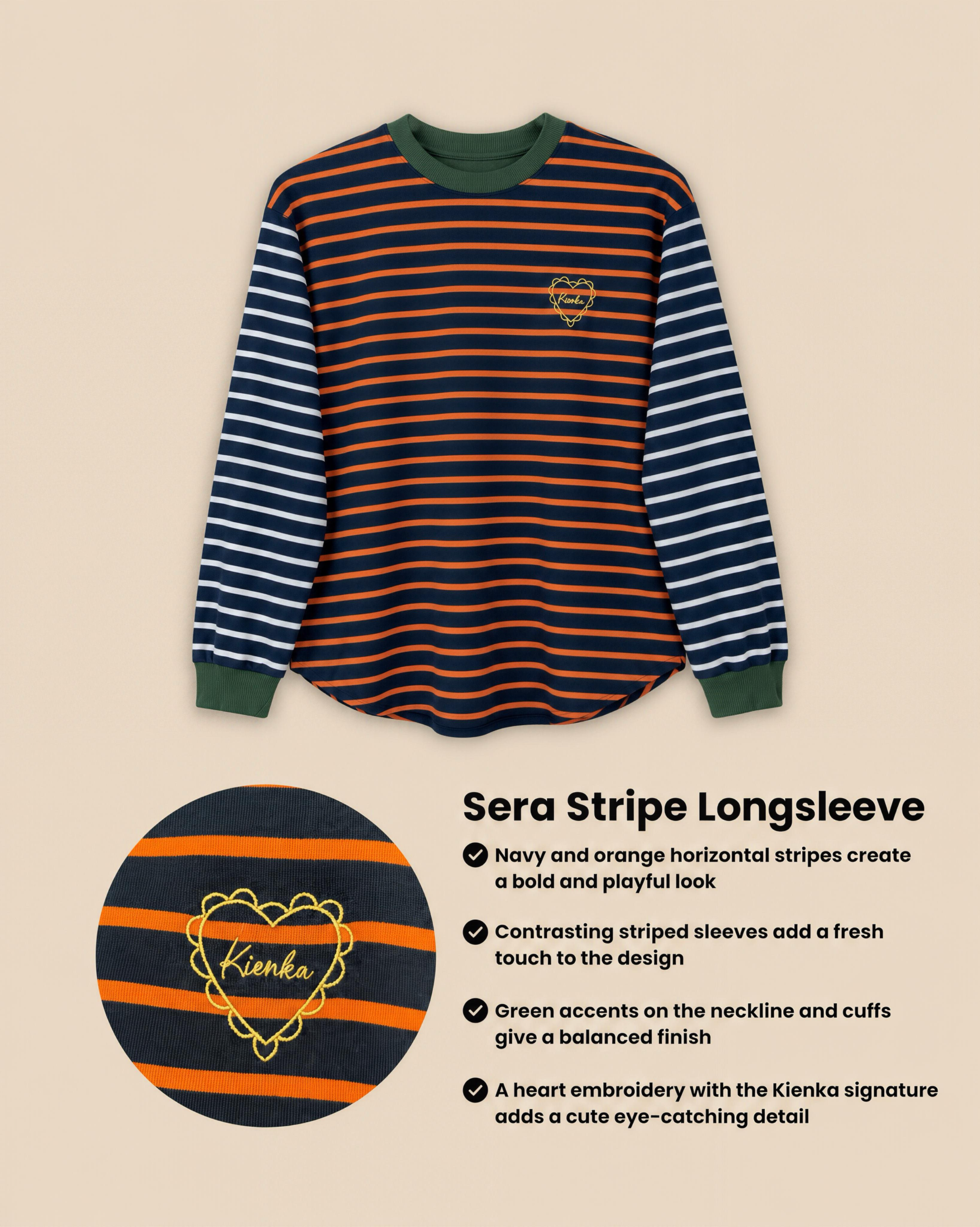 Sera Stripe Longsleeve Indigo