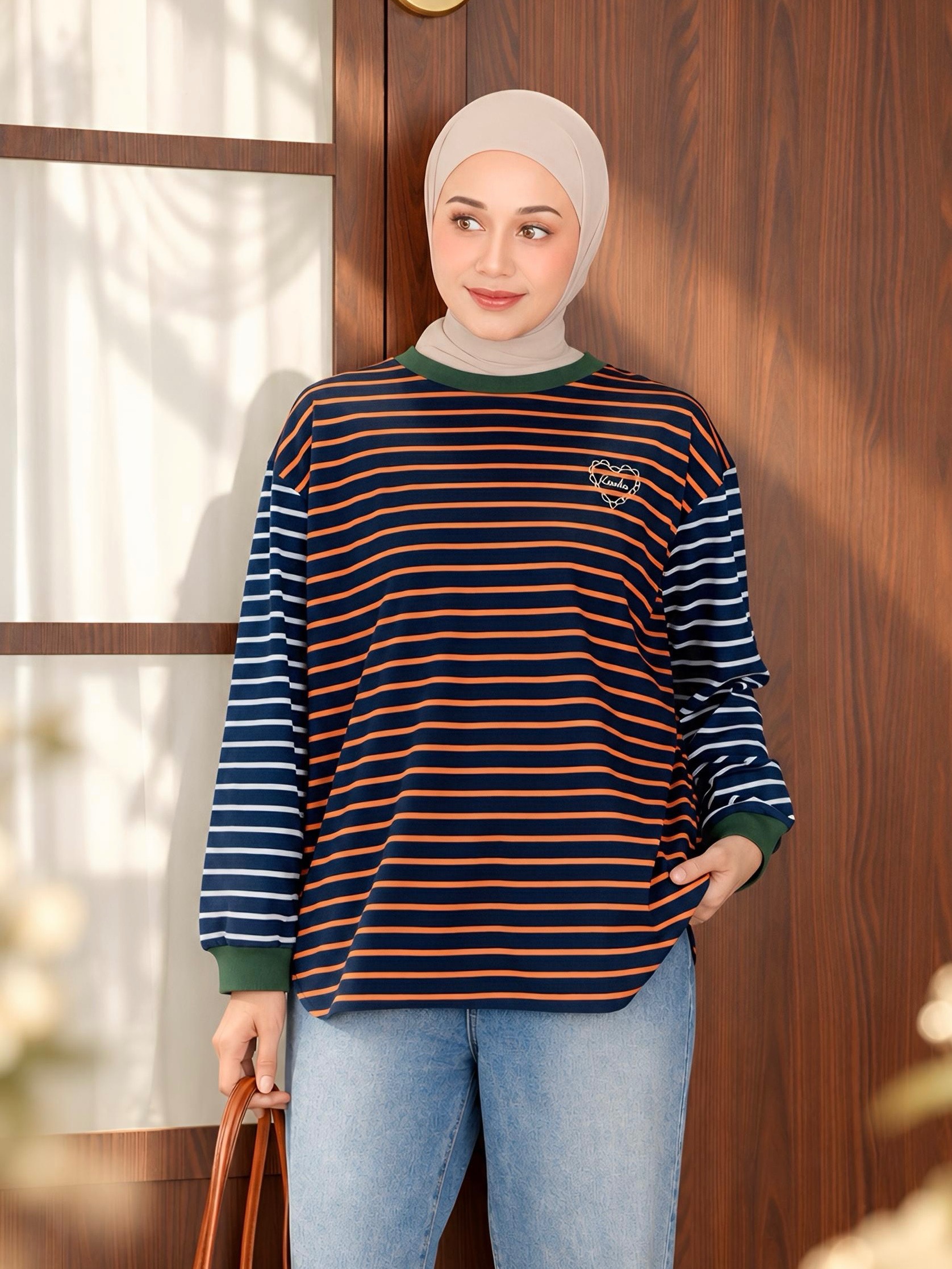 Sera Stripe Longsleeve Indigo
