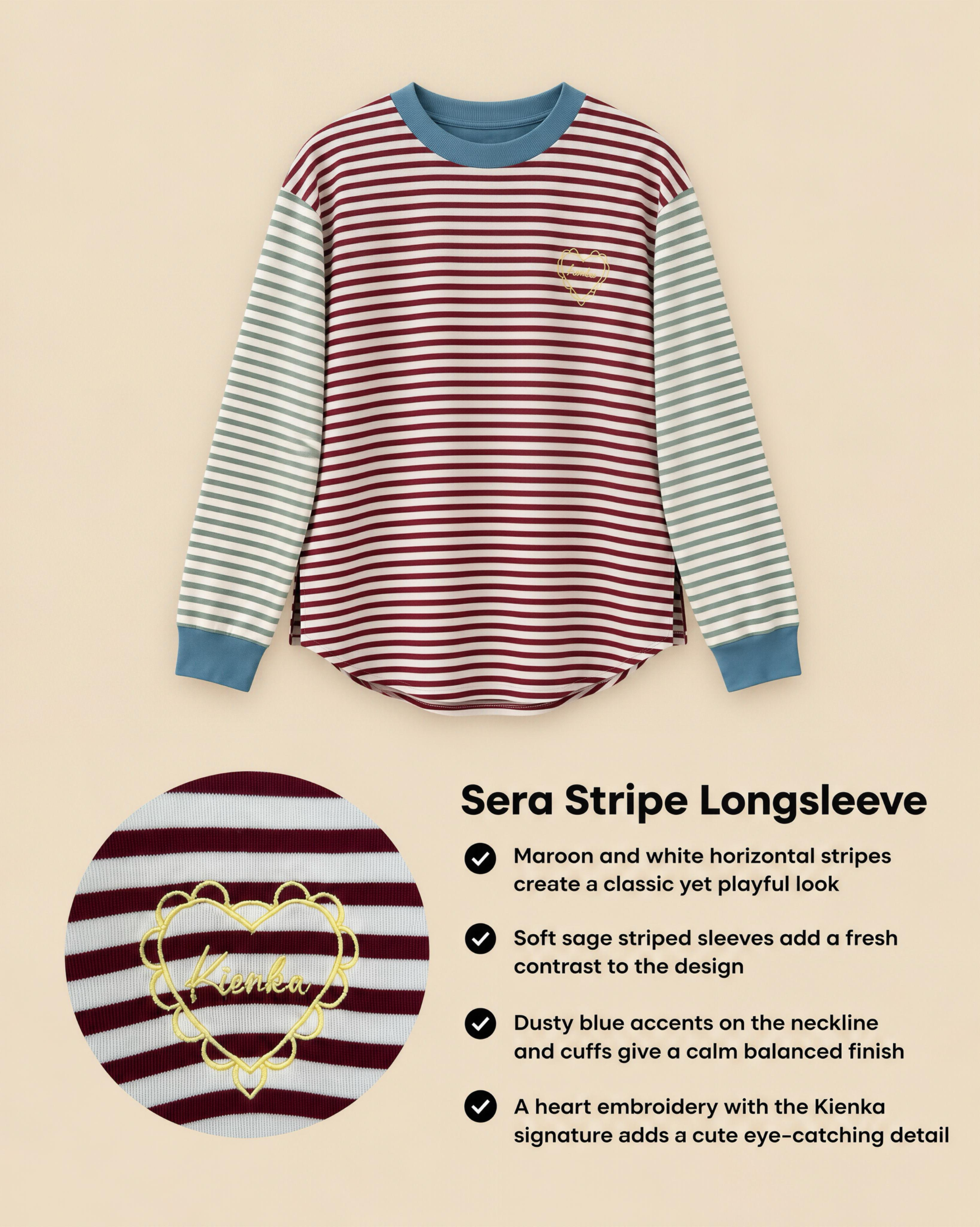 Sera Stripe Longsleeve Cherry