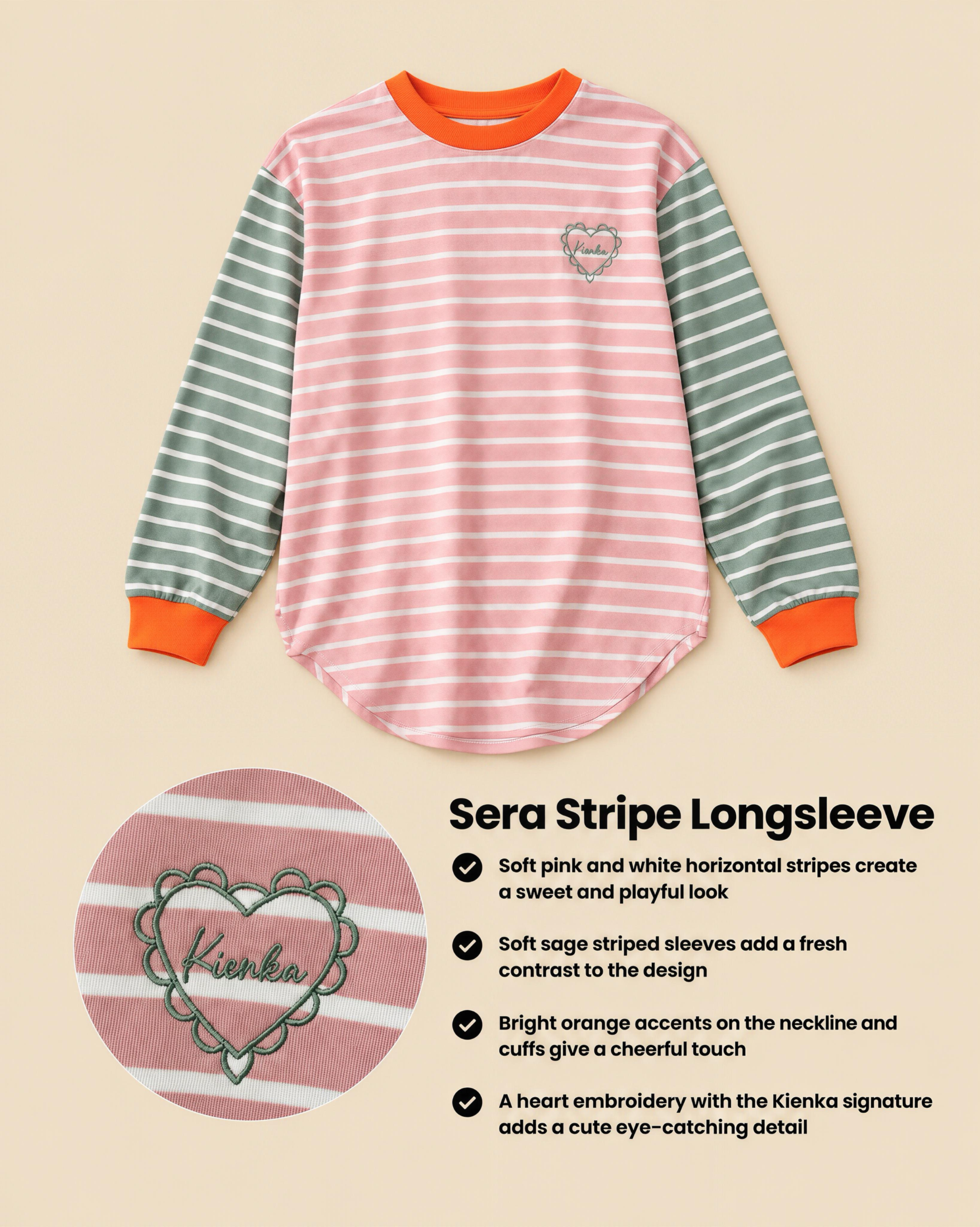 Sera Stripe Longsleeve Blush