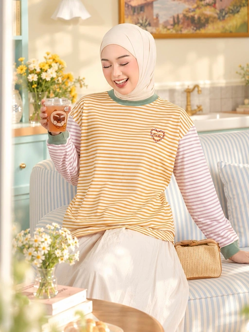 Sera Stripe Longsleeve Sunny
