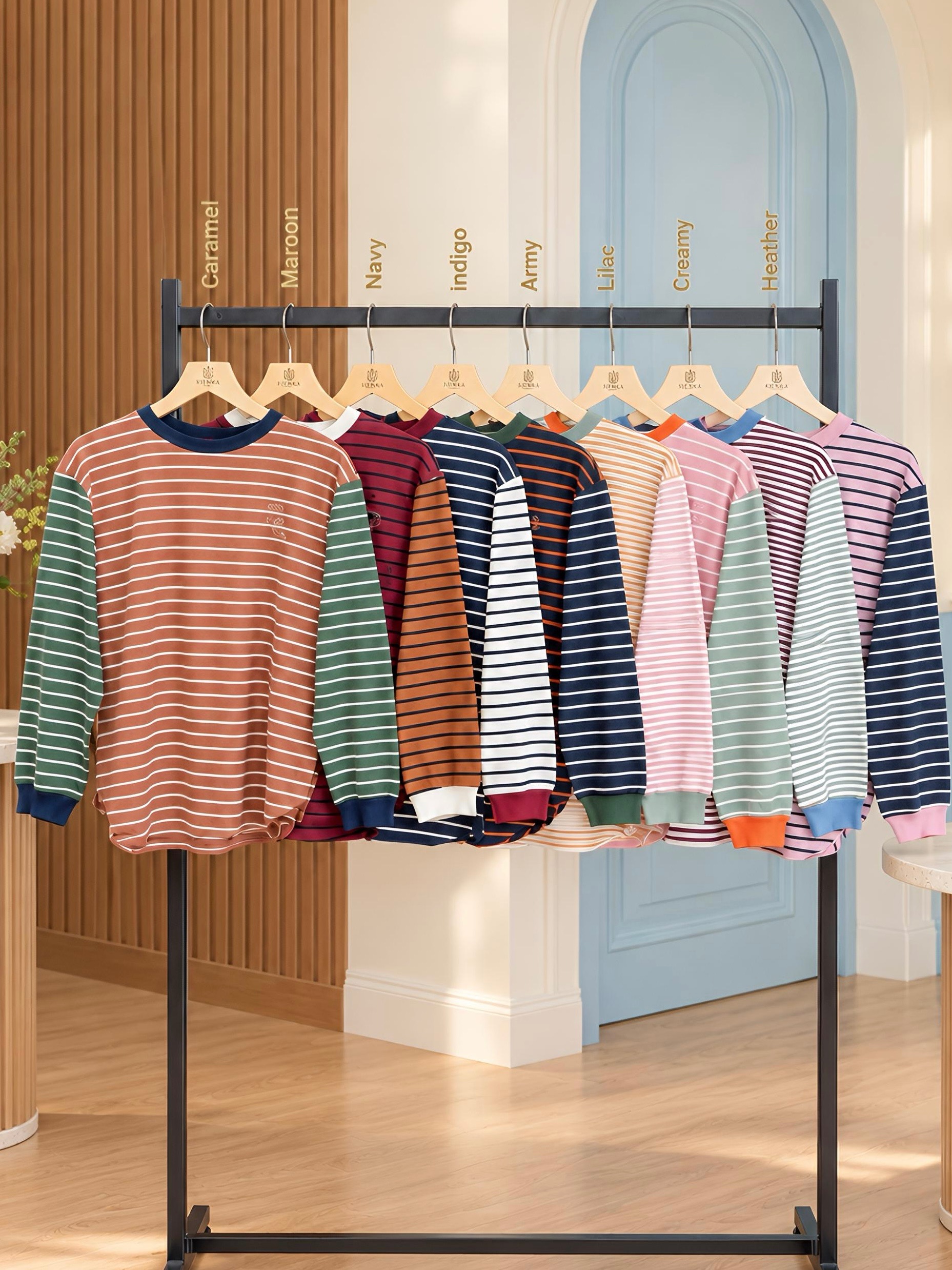 Sera Stripe Longsleeve Caramel
