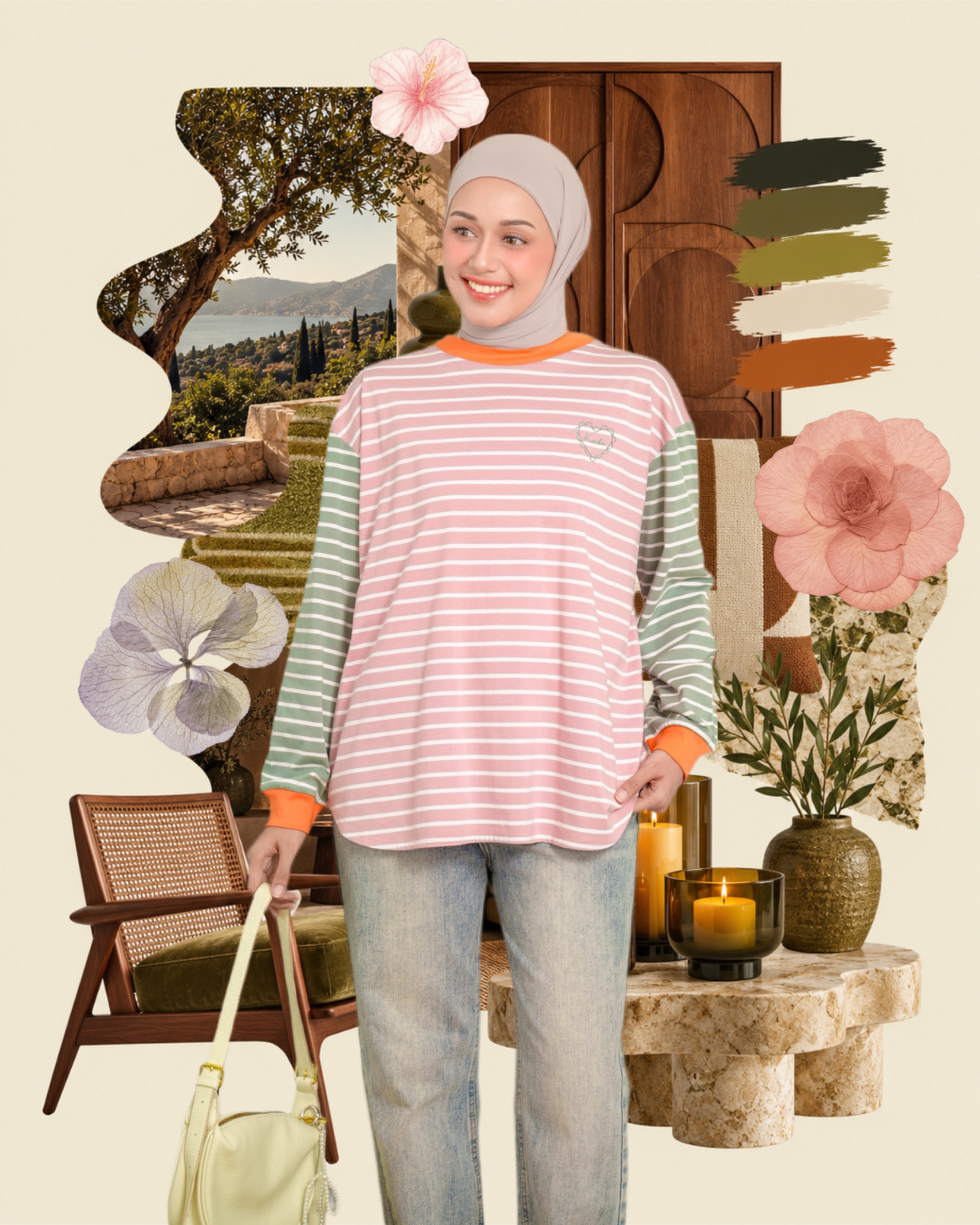 Sera Stripe Longsleeve Blush