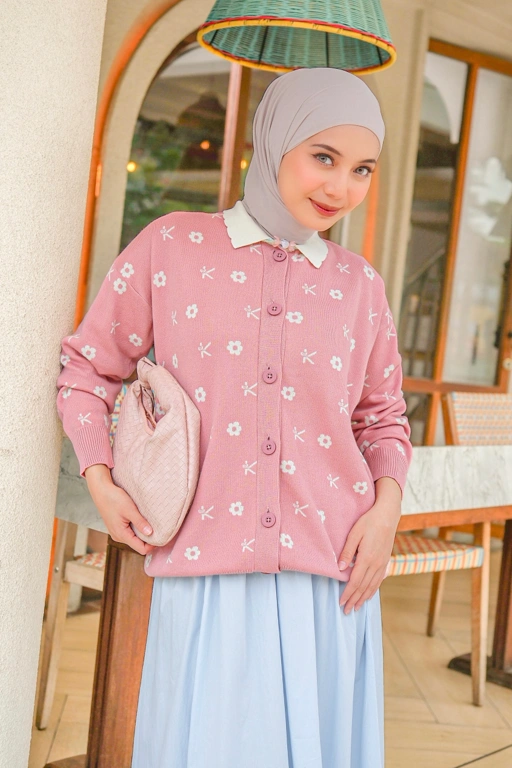 Image of Kania Monogram Knit Rose