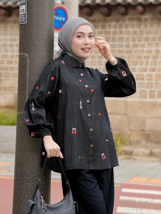 Sola Denim Shirt Onyx