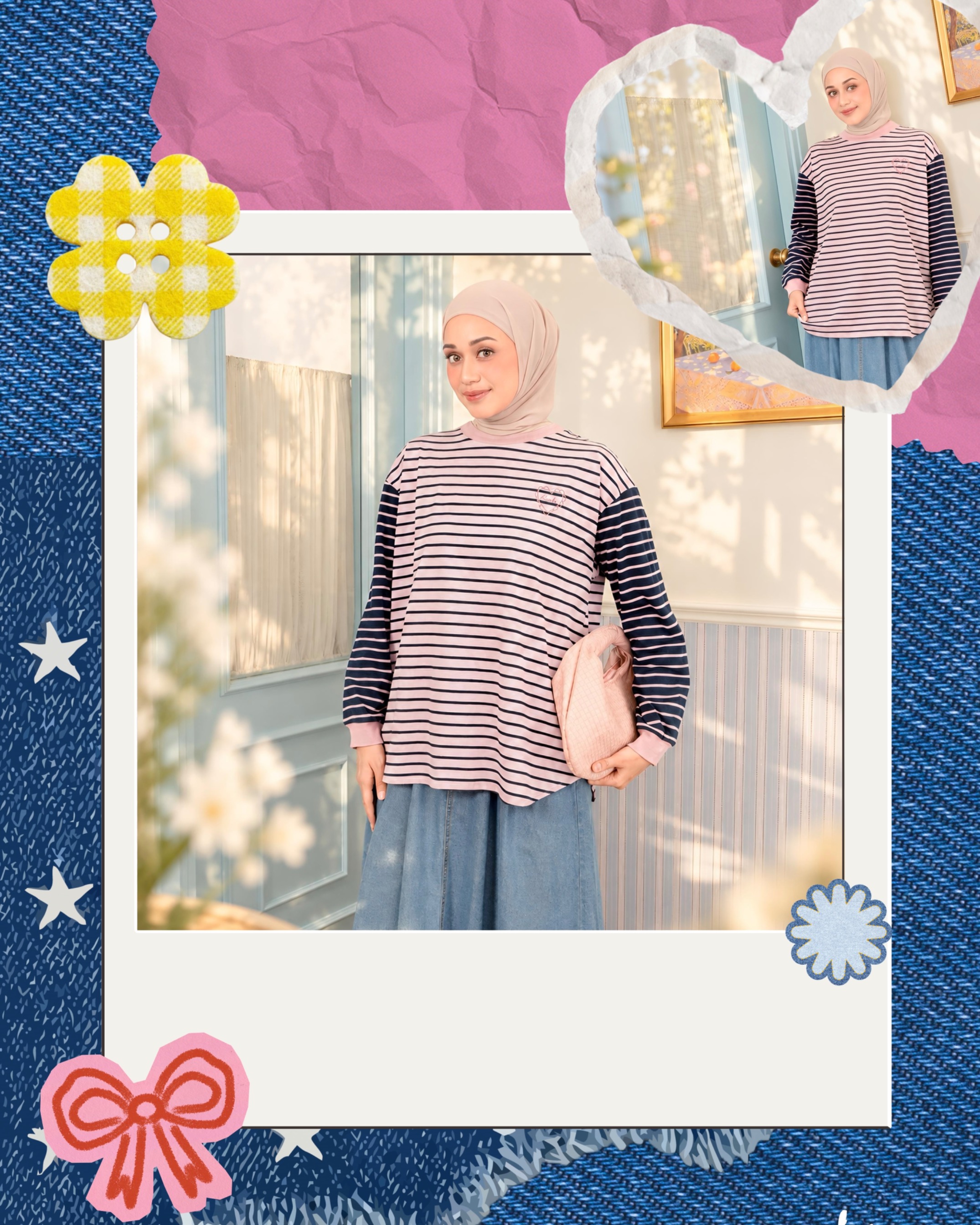 Sera Stripe Longsleeve Heather
