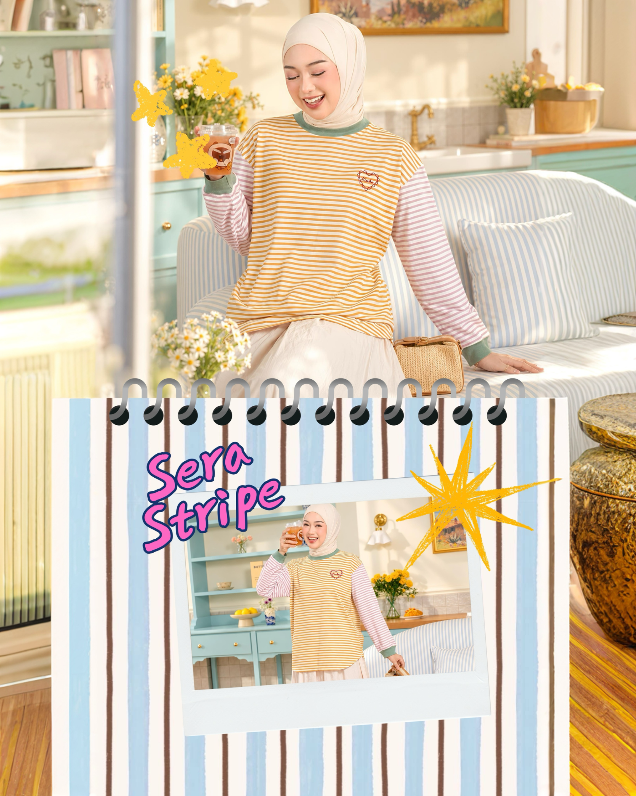 Sera Stripe Longsleeve Sunny