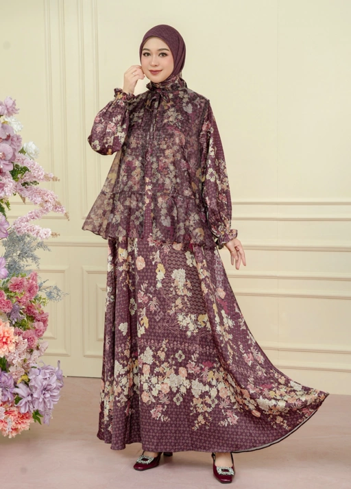 Image of Ansaira Dress Ibu Mahogany