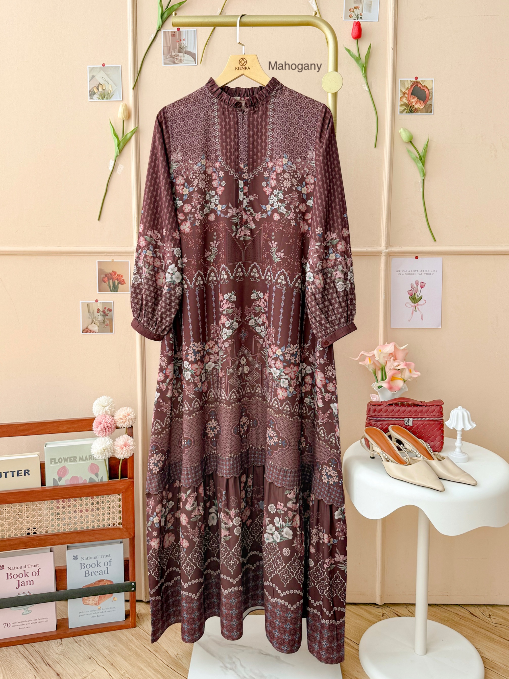 Aurelie Dress Mahogany