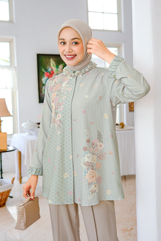 Image of Shafea Daily Blouse Sage