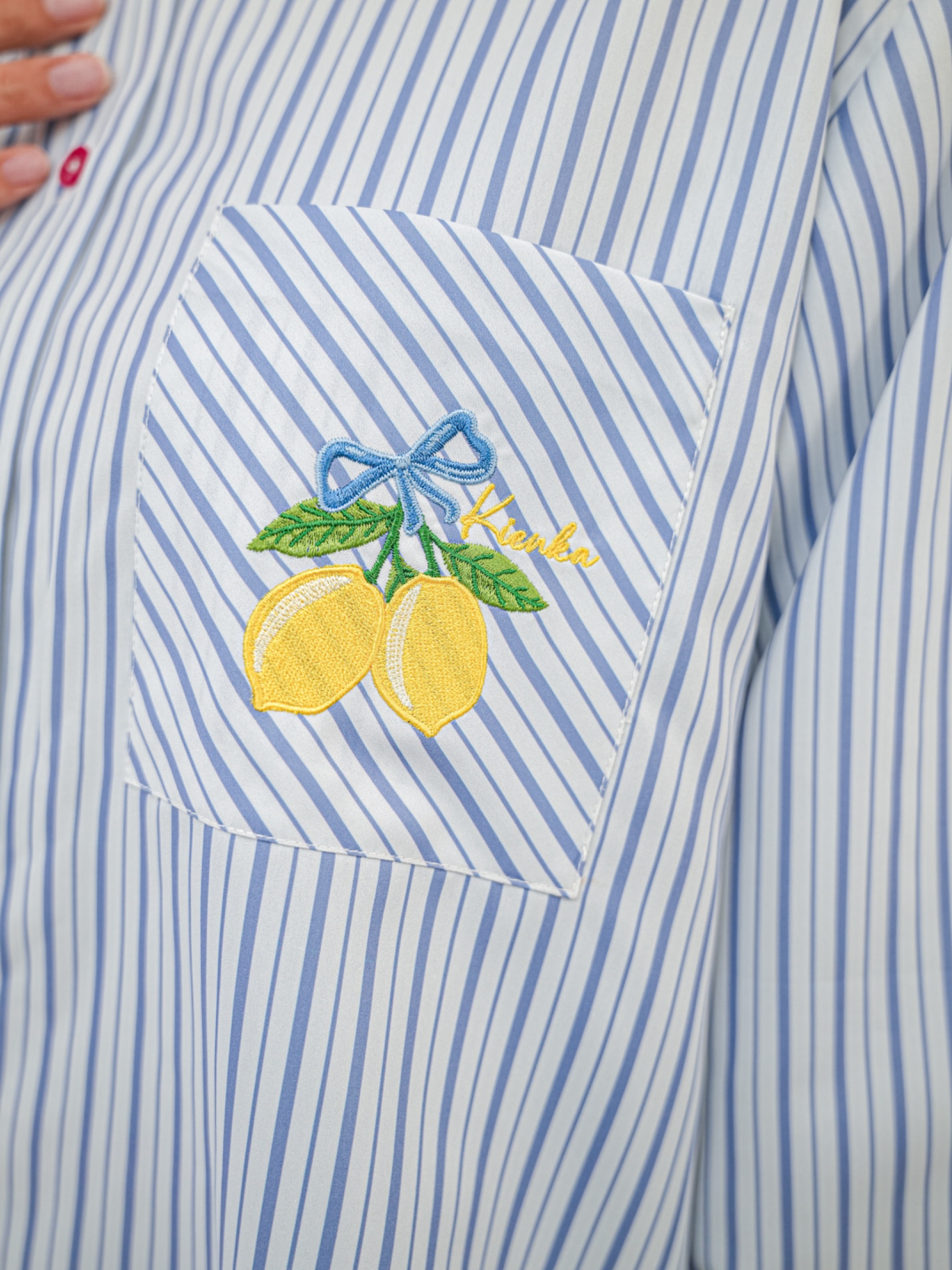 Yuna Stripe Shirt Denim