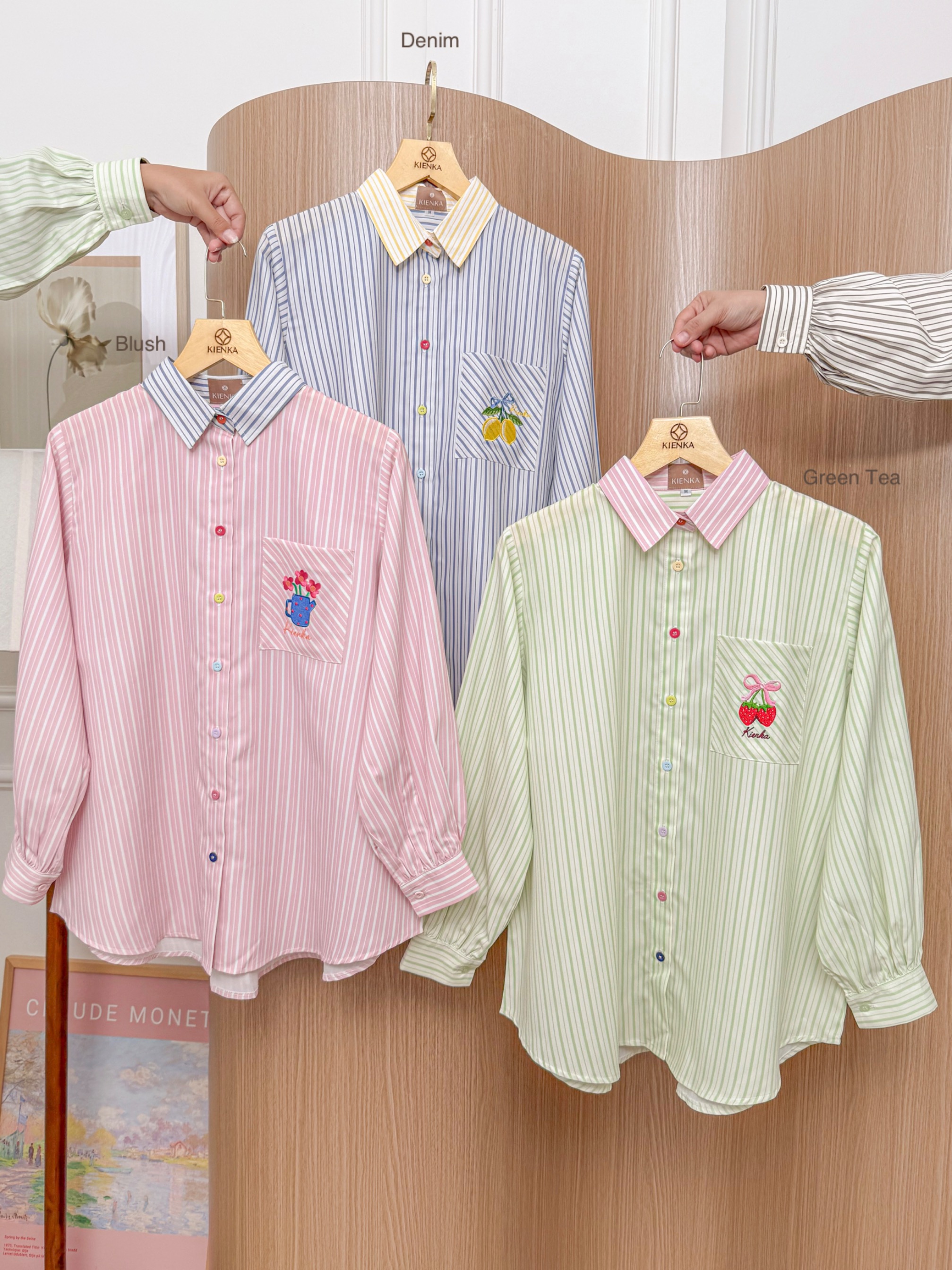 Yuna Stripe Shirt Denim