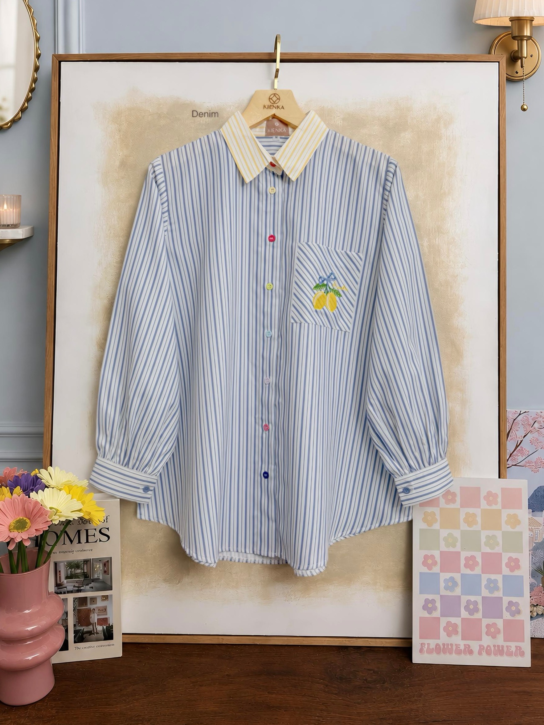 Yuna Stripe Shirt Denim