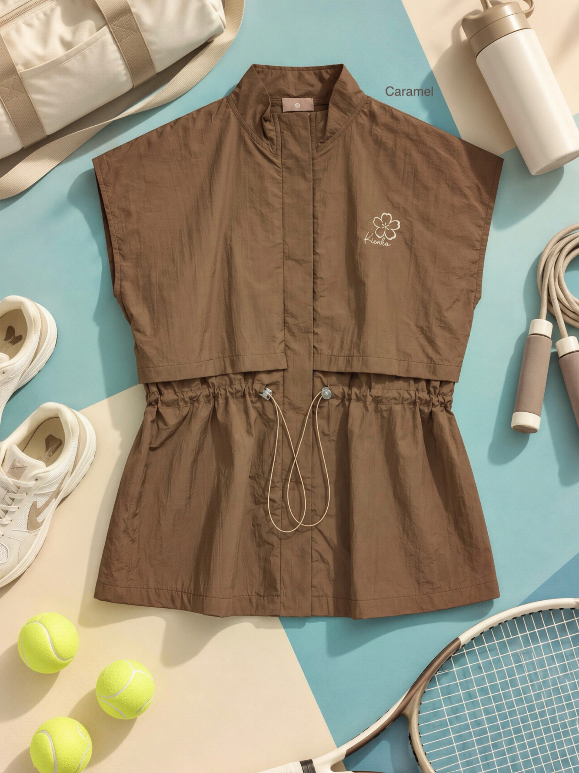 Lany Vest Activewear Caramel