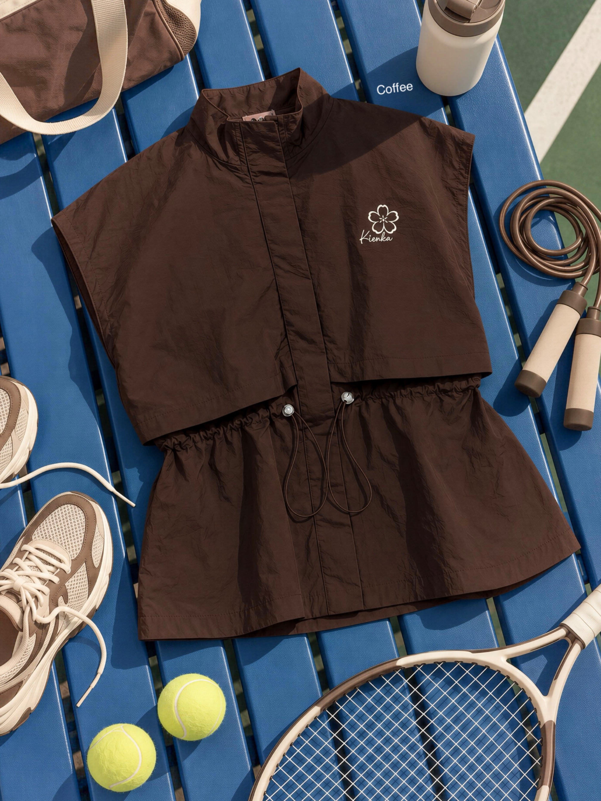 Lany Vest Activewear Coffee
