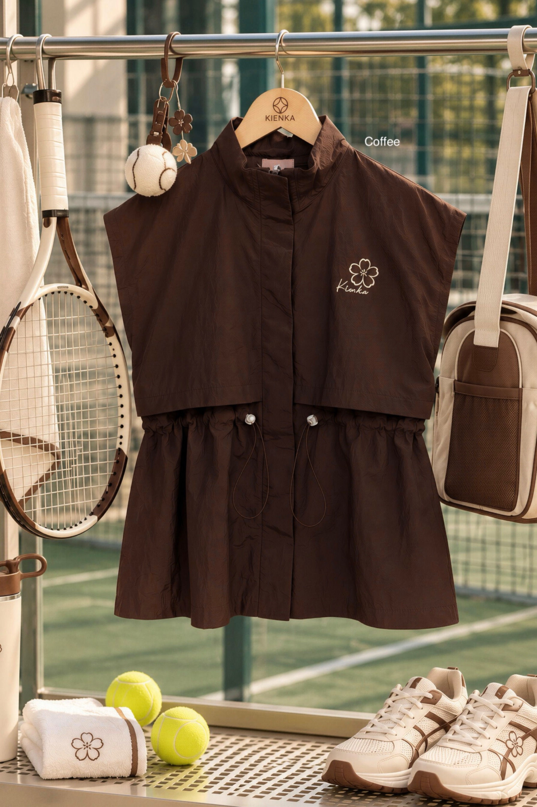 Lany Vest Activewear Coffee