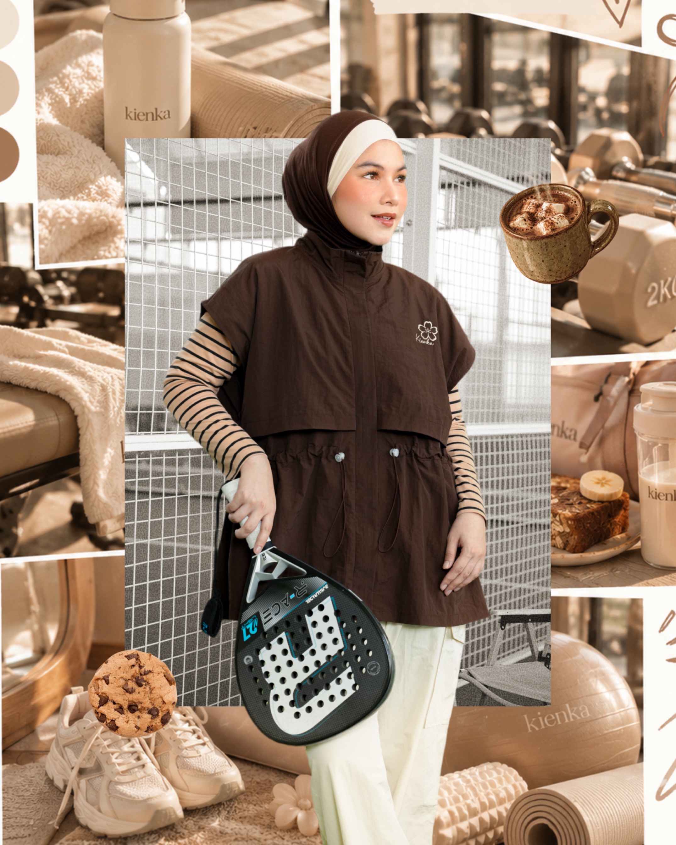 Lany Vest Activewear Coffee