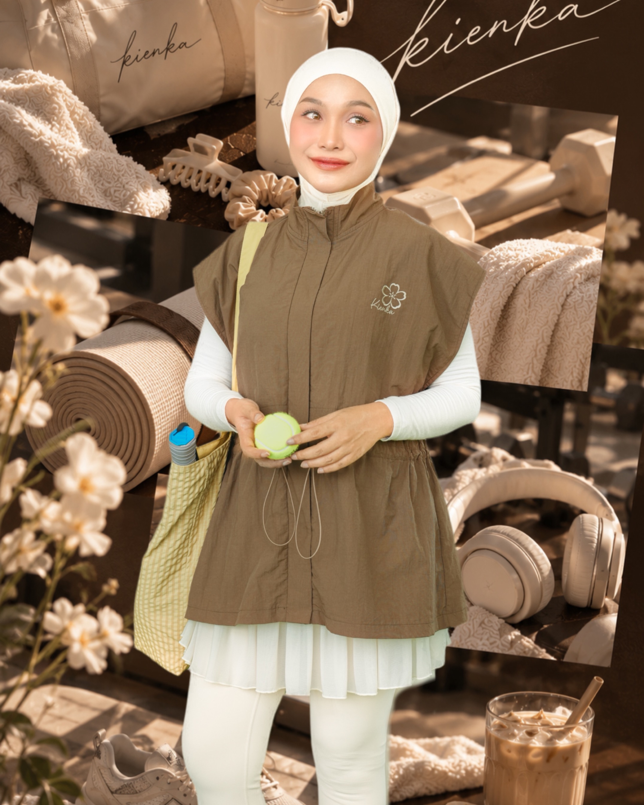 Lany Vest Activewear Caramel