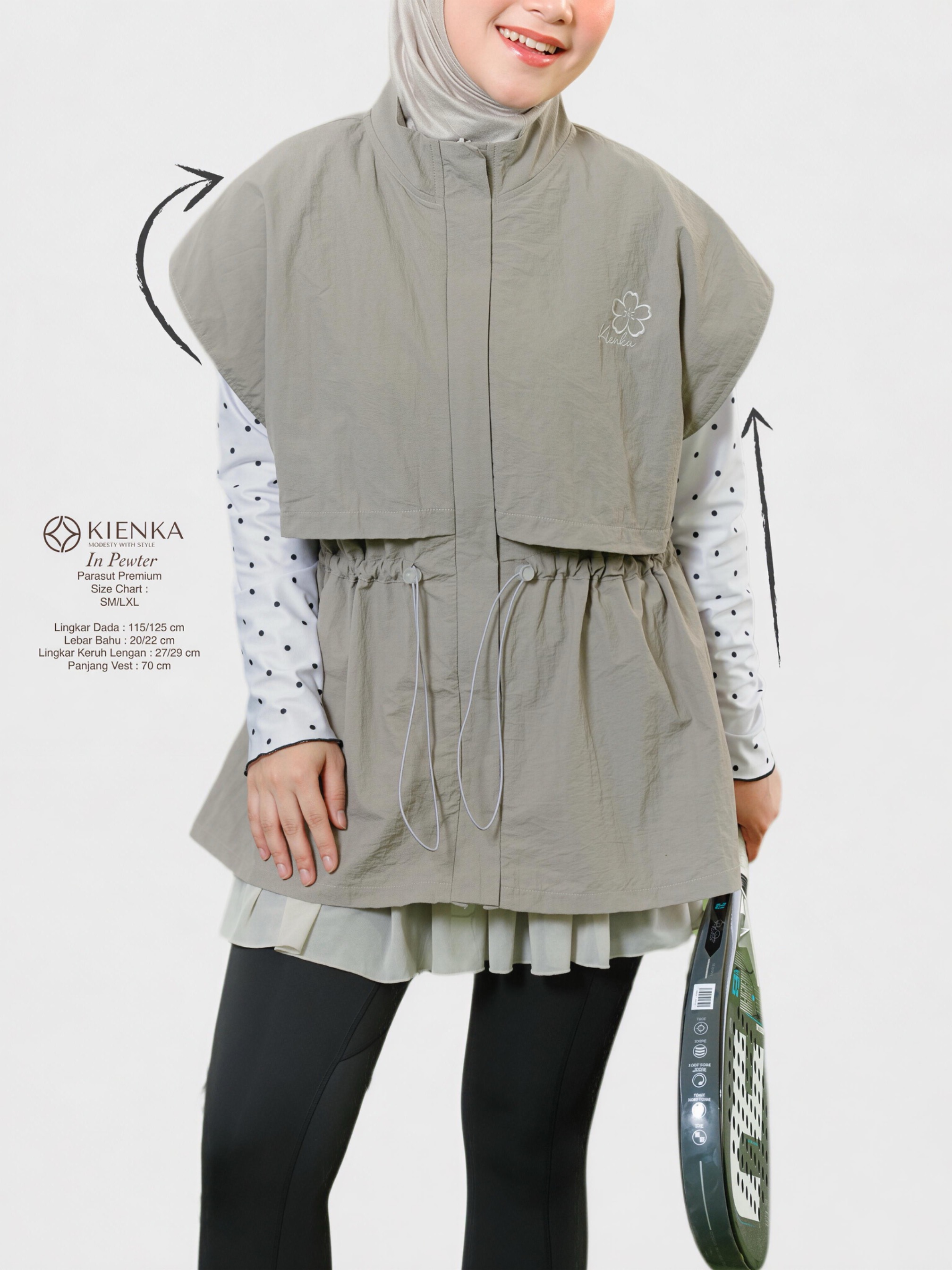 Lany Vest Activewear Pewter